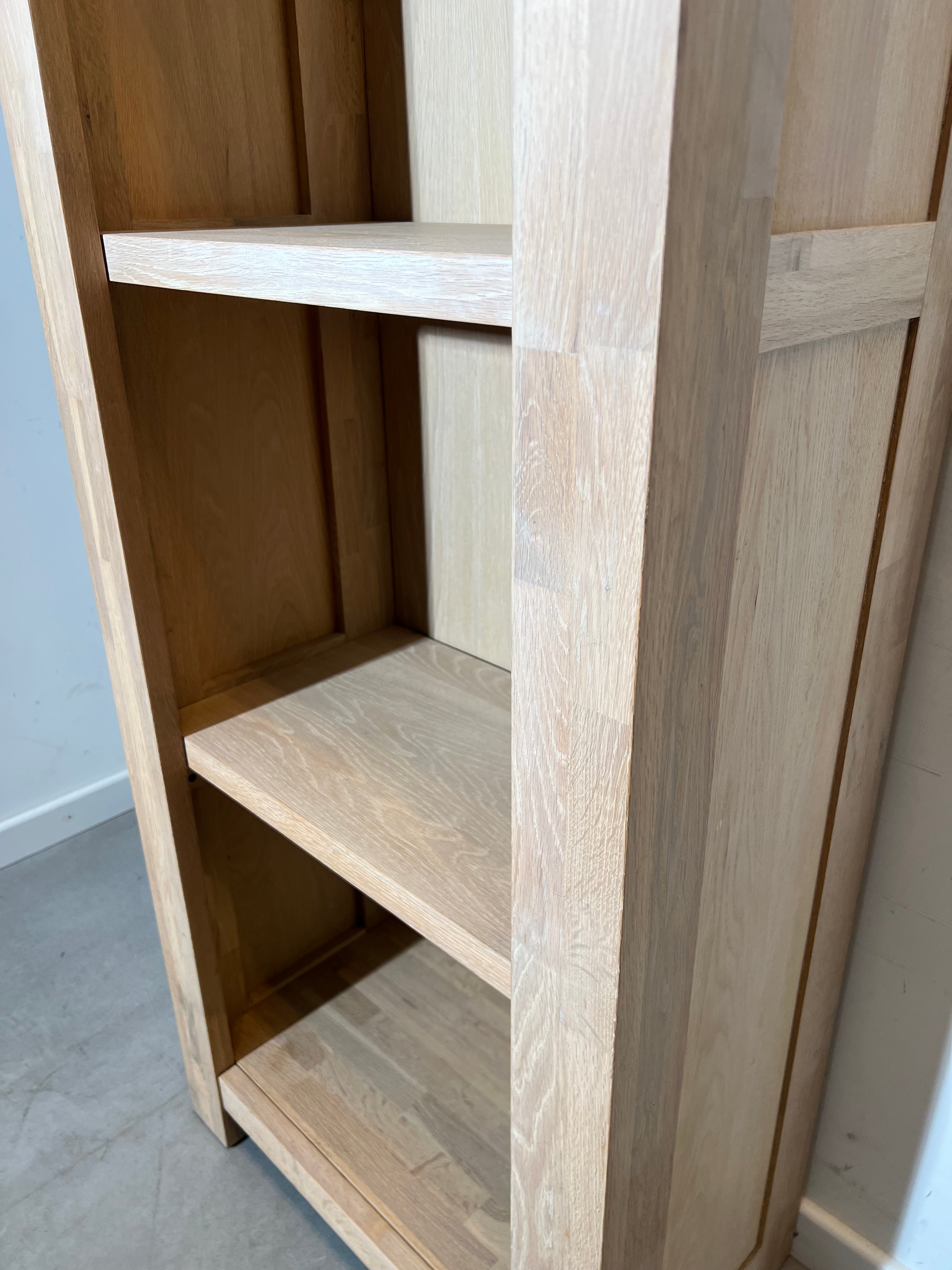 Solid Oak Open Bookcase