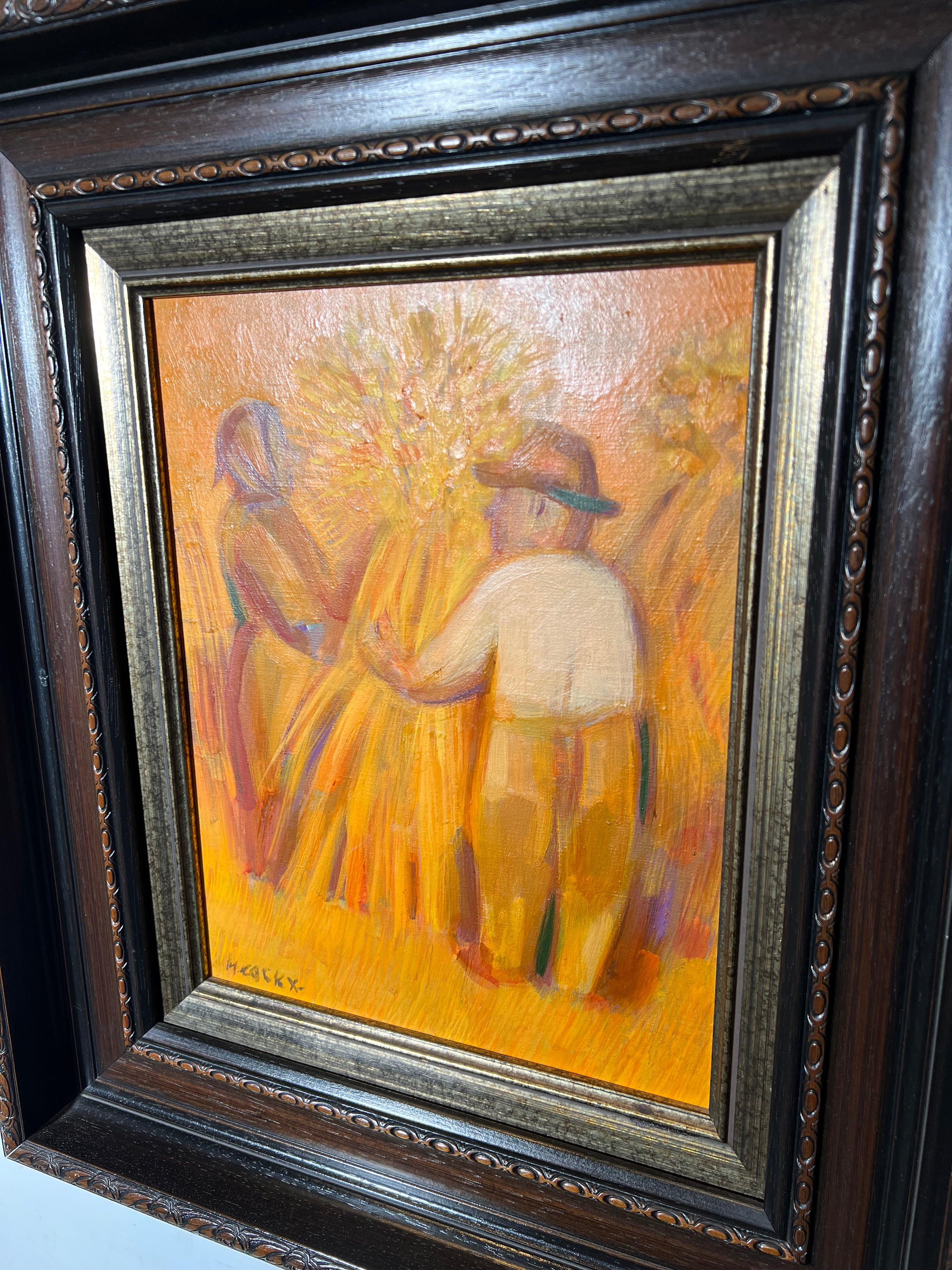 Marcel Cockx Oil Painting – Harvest Scene