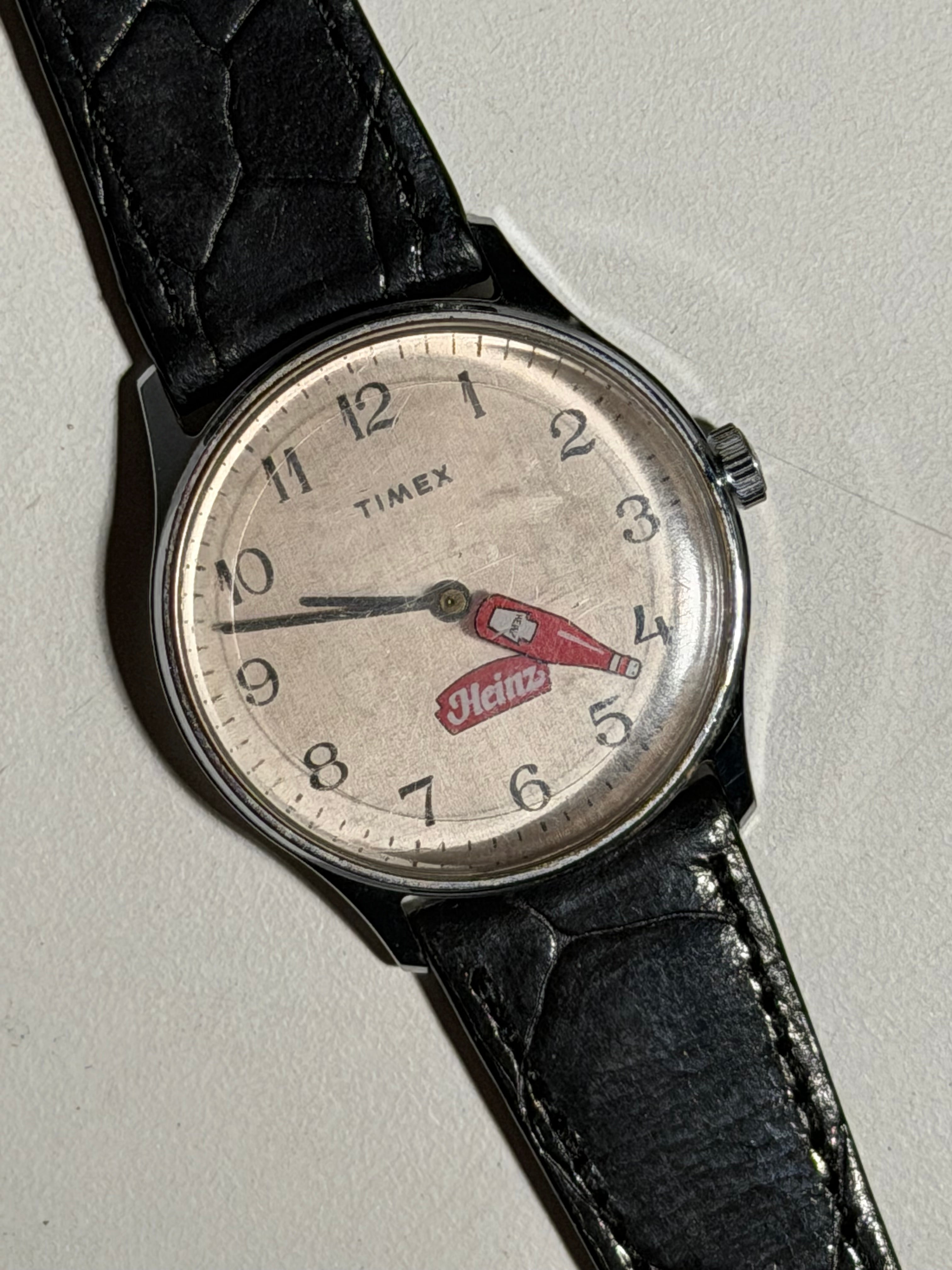 Vintage Timex “Heinz” Promotional Wristwatch – Stainless Steel – c. 1960s