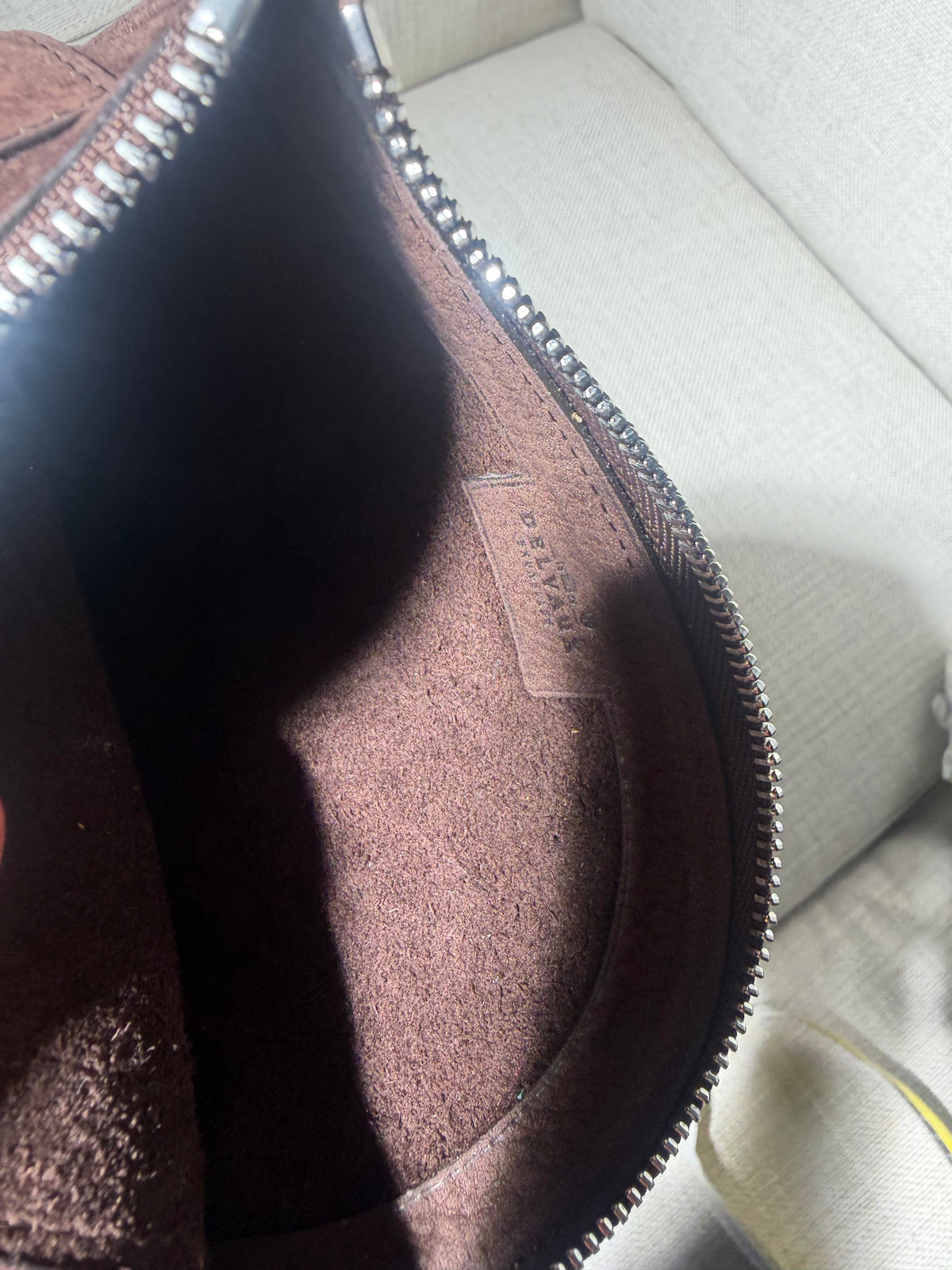 Delvaux Pin D Zip Pouch – Dark Brown Leather – Original Box