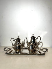 Vintage Rogers Silver Plated Tea & Coffee Service Rodgers & Son
