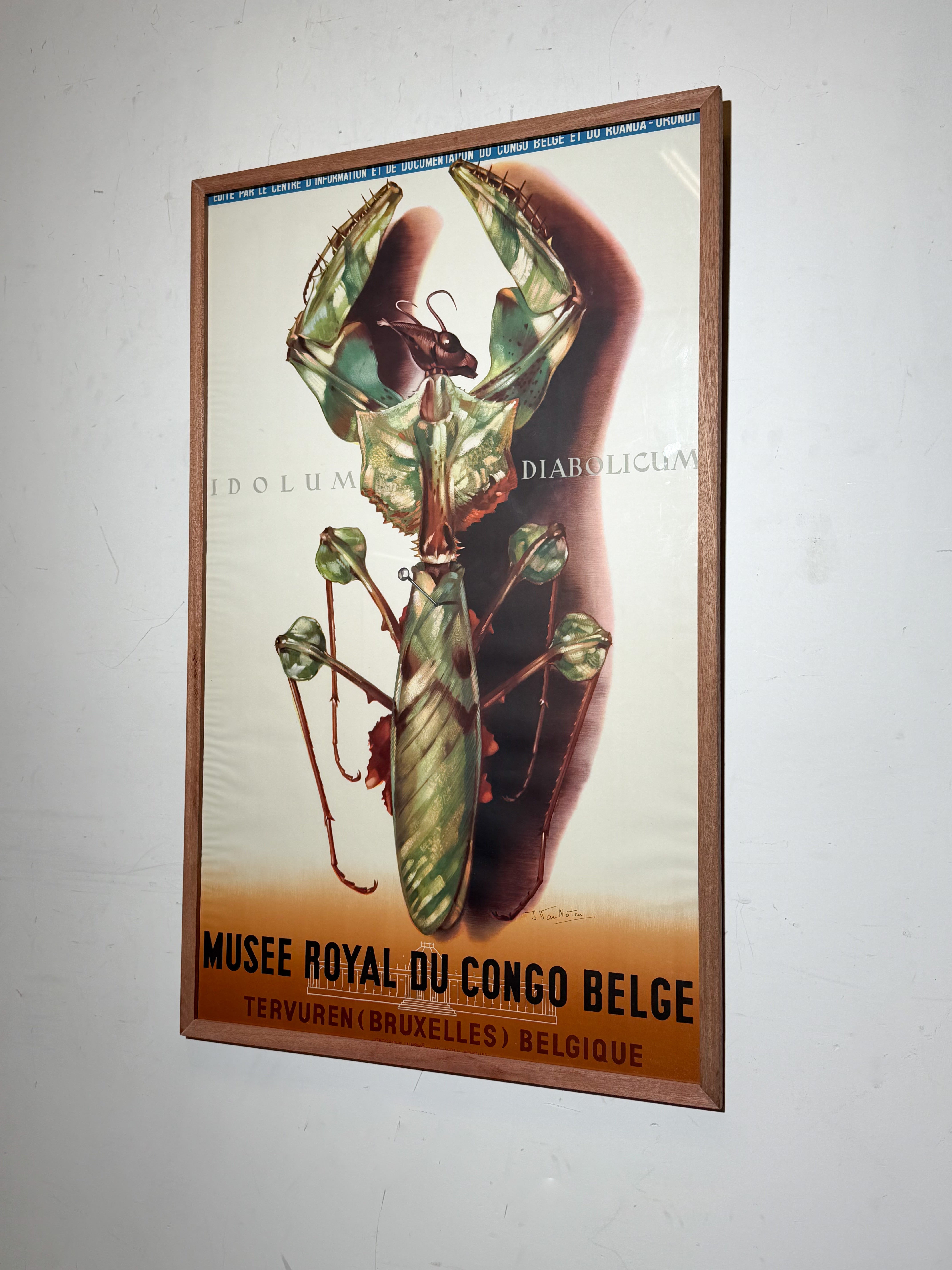 Vintage exhibition poster / lithograph – Musée Royal du Congo Belge by Jean Van Noten, Tervuren