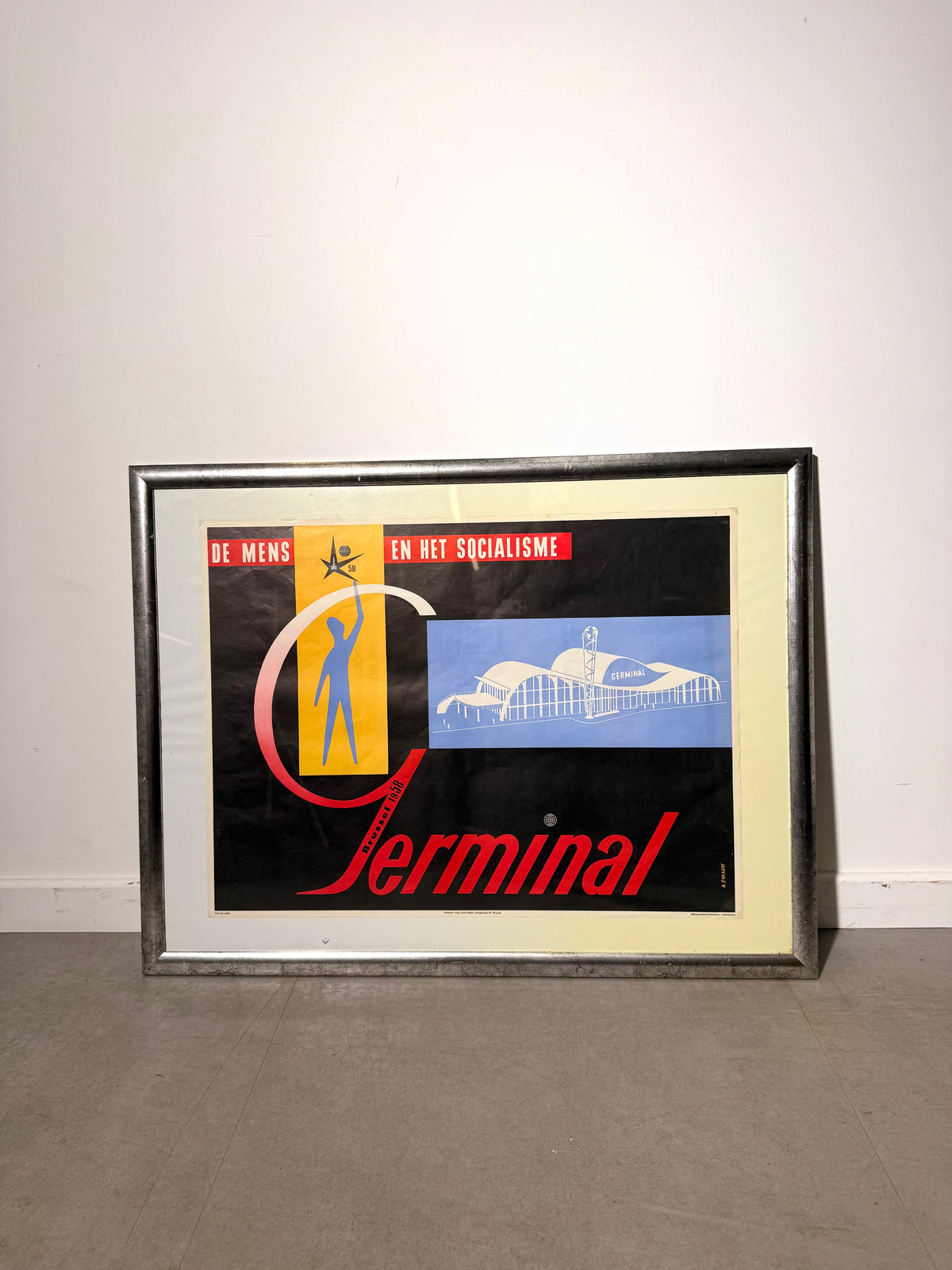 Original Expo 58 Germinal Poster by A. Evraert – Brussels 1958