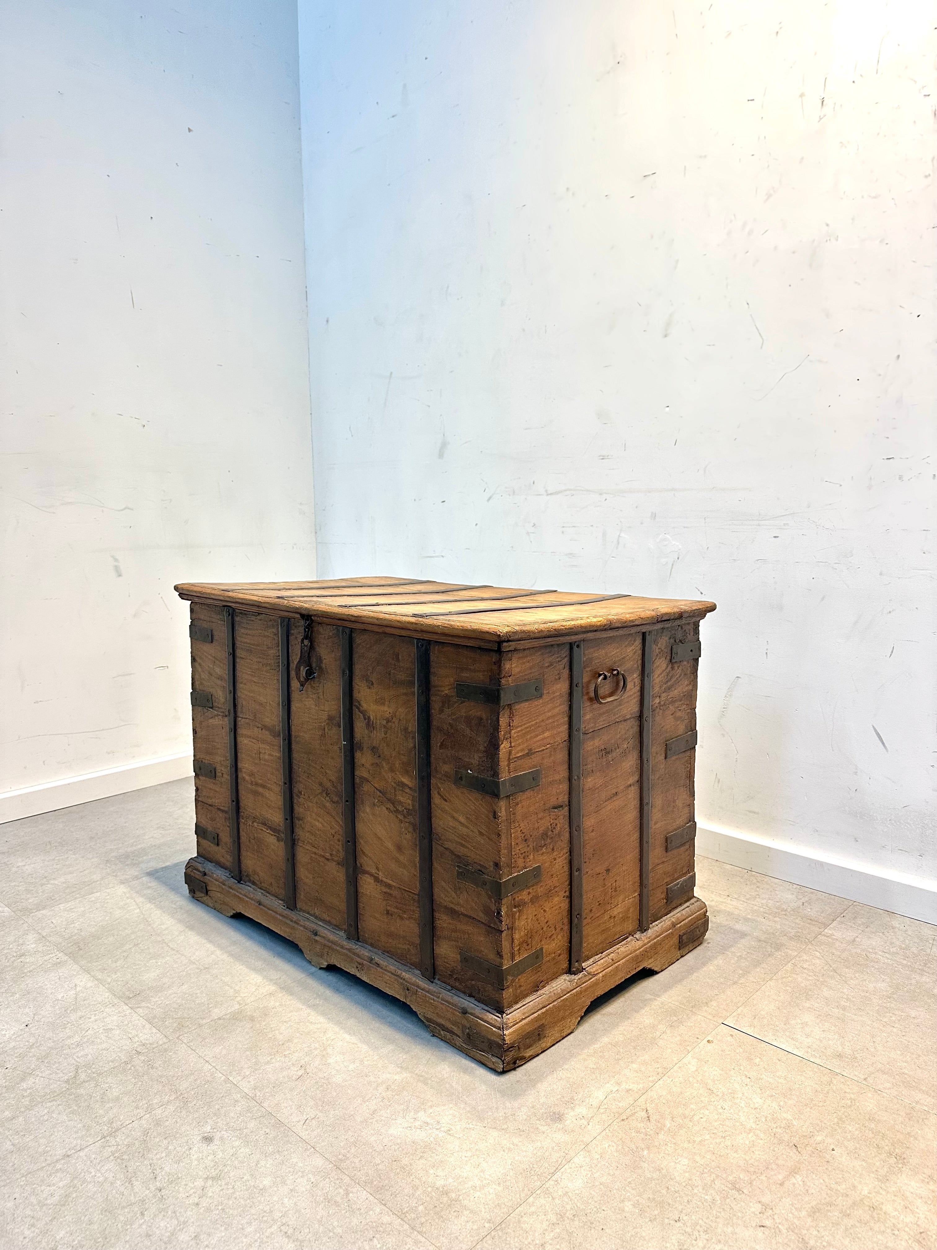 Antique Wooden Storage Chest