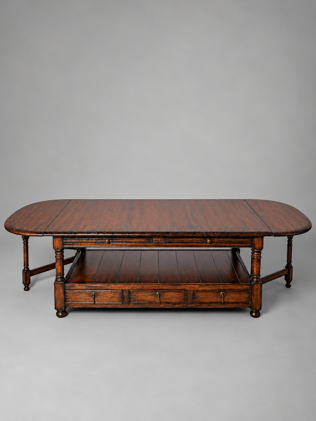 Old New England Double-Sided Extendable Coffee Table with Drawers