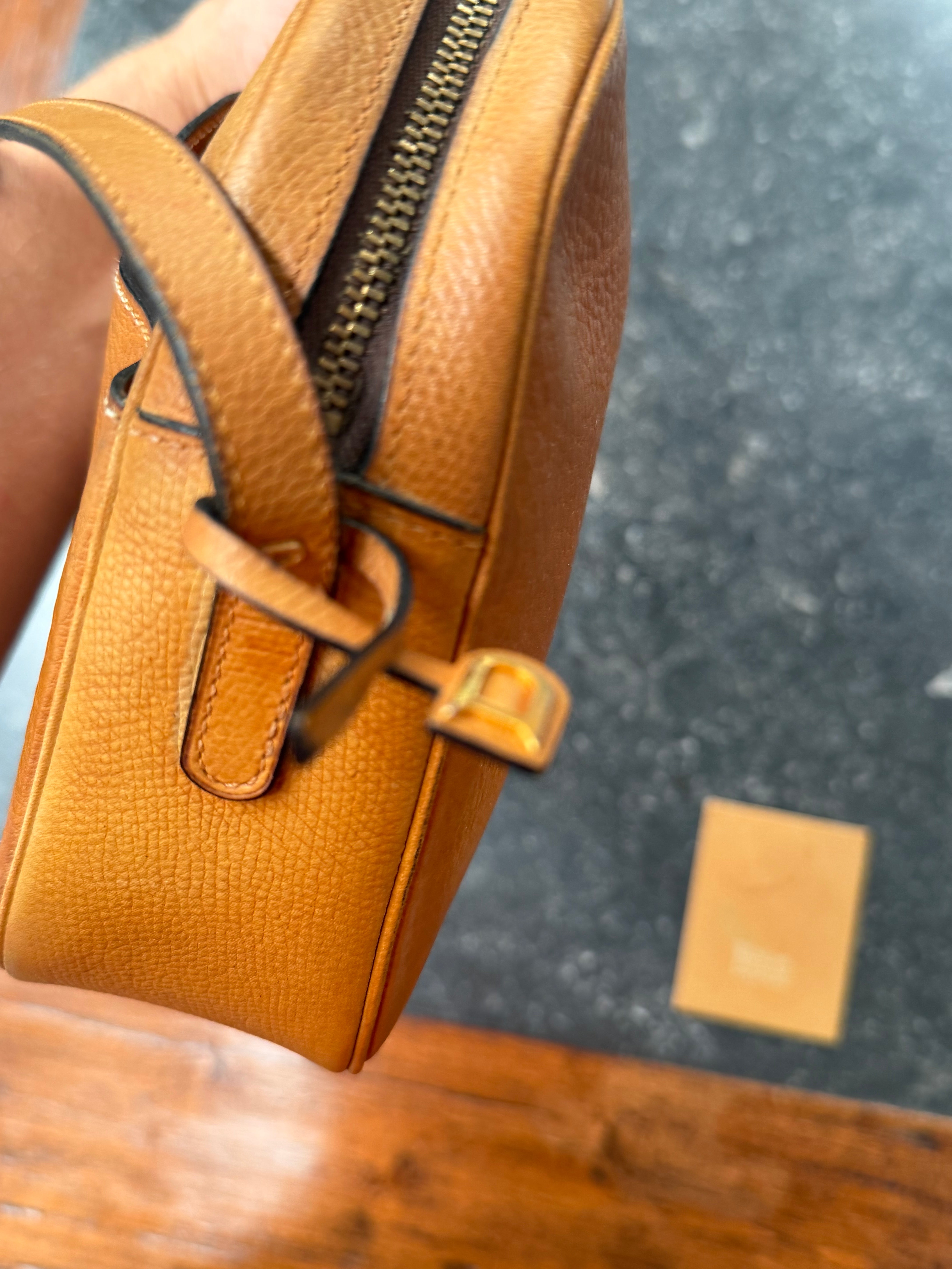 Delvaux Cognac Crossbody