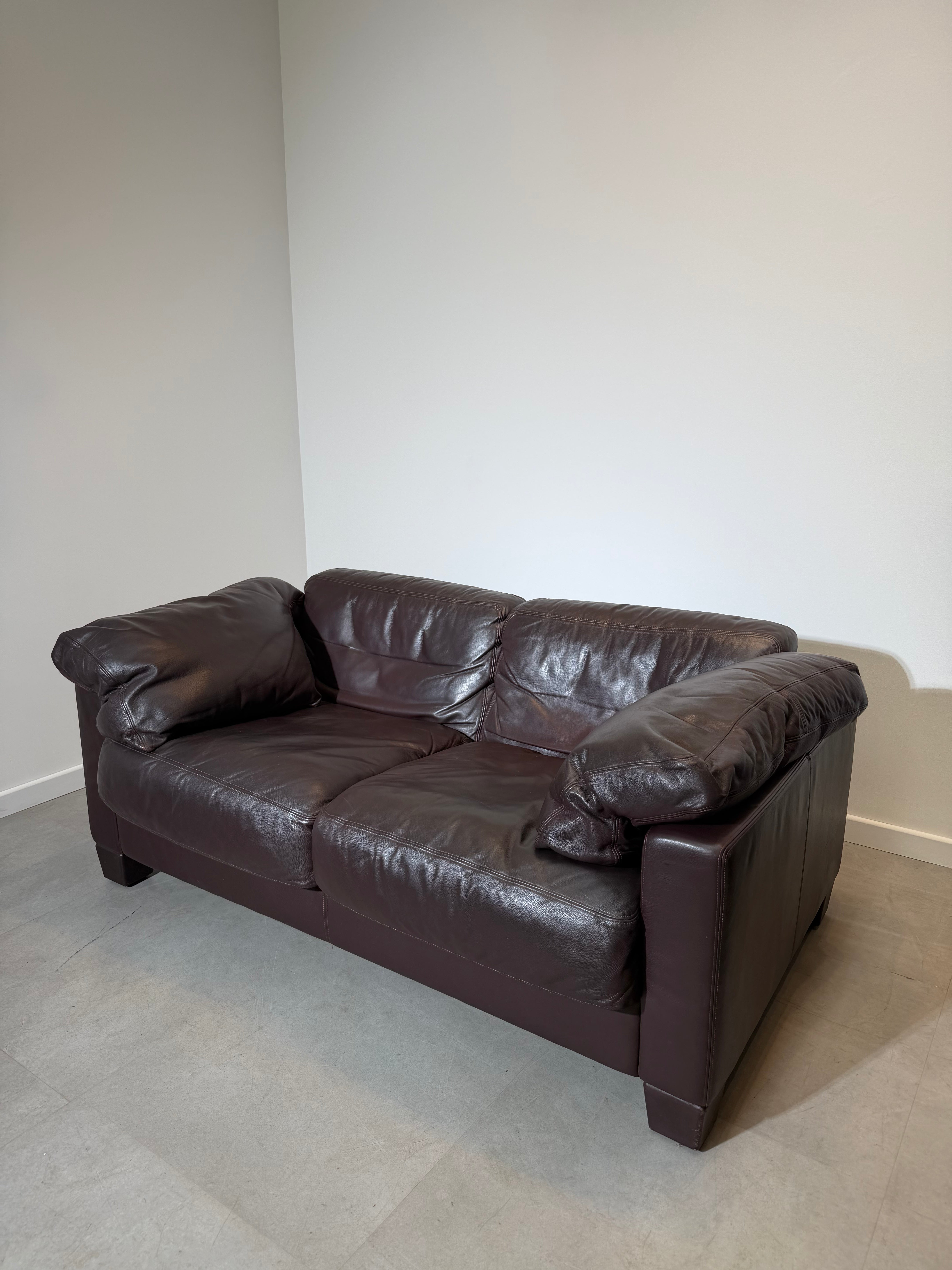 Desede DS 17 Dark Burgundy Brown Sofa Set 3+2