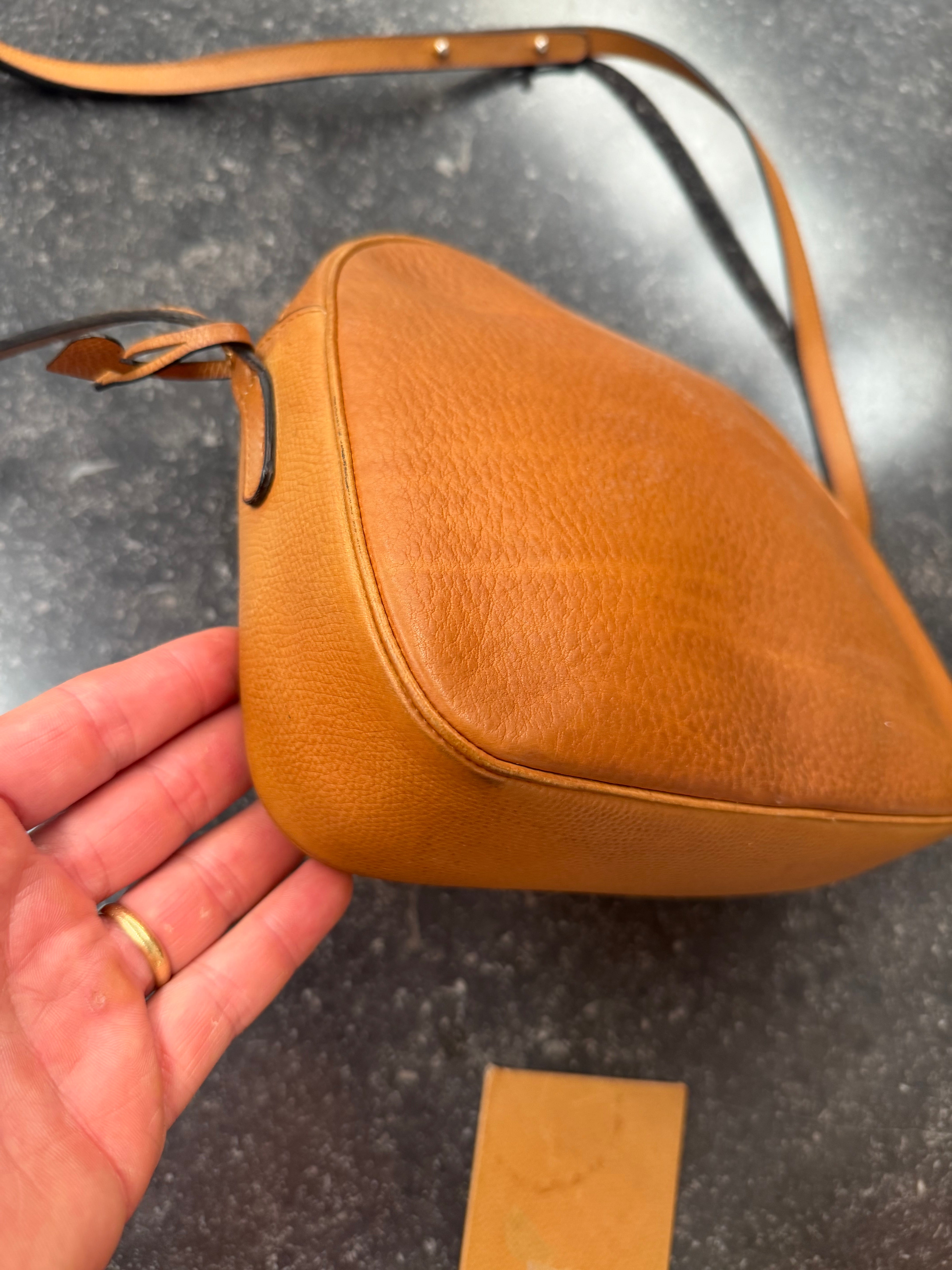Delvaux Cognac Crossbody