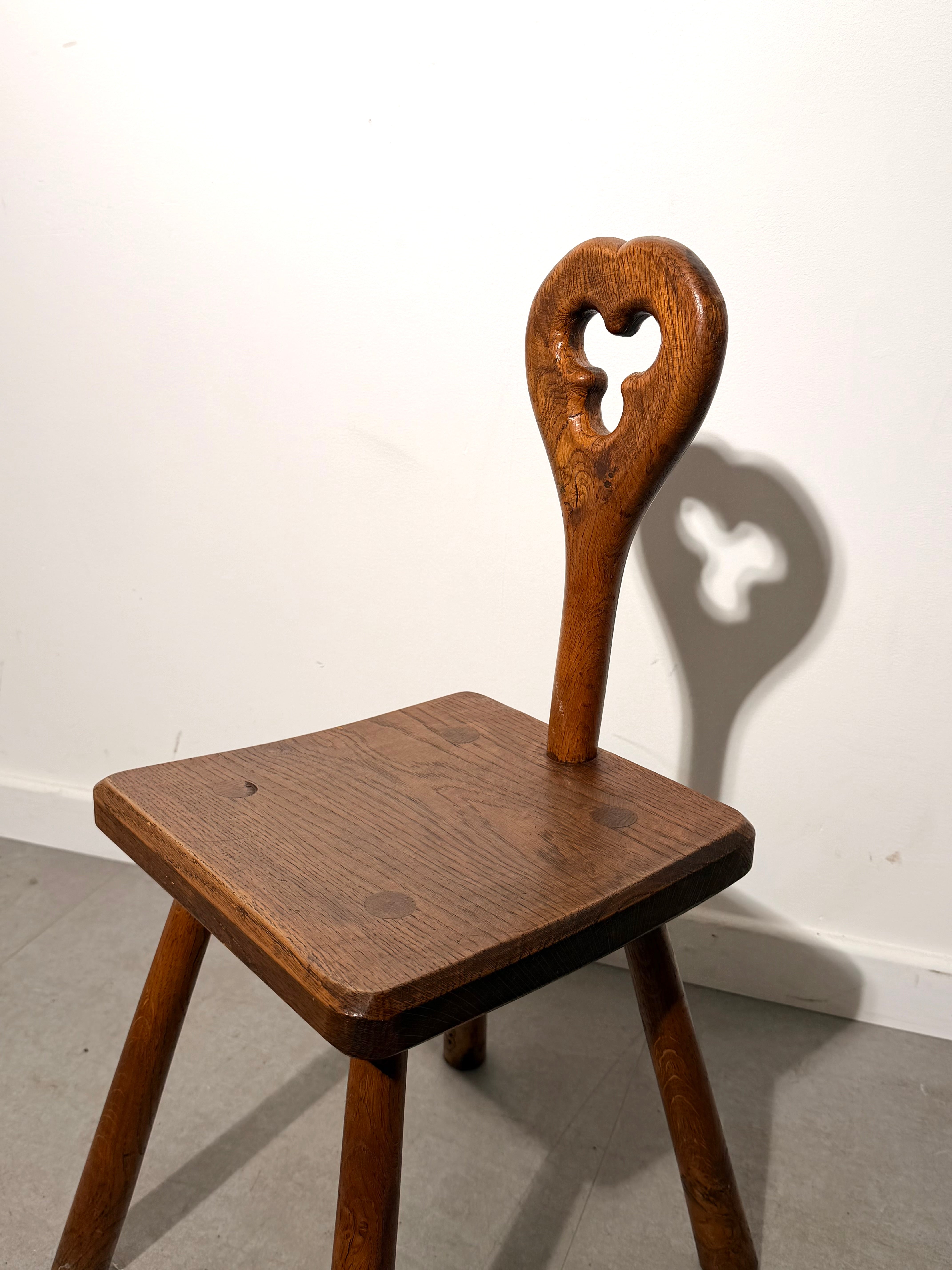 Rustic Oak Chair Brutalist