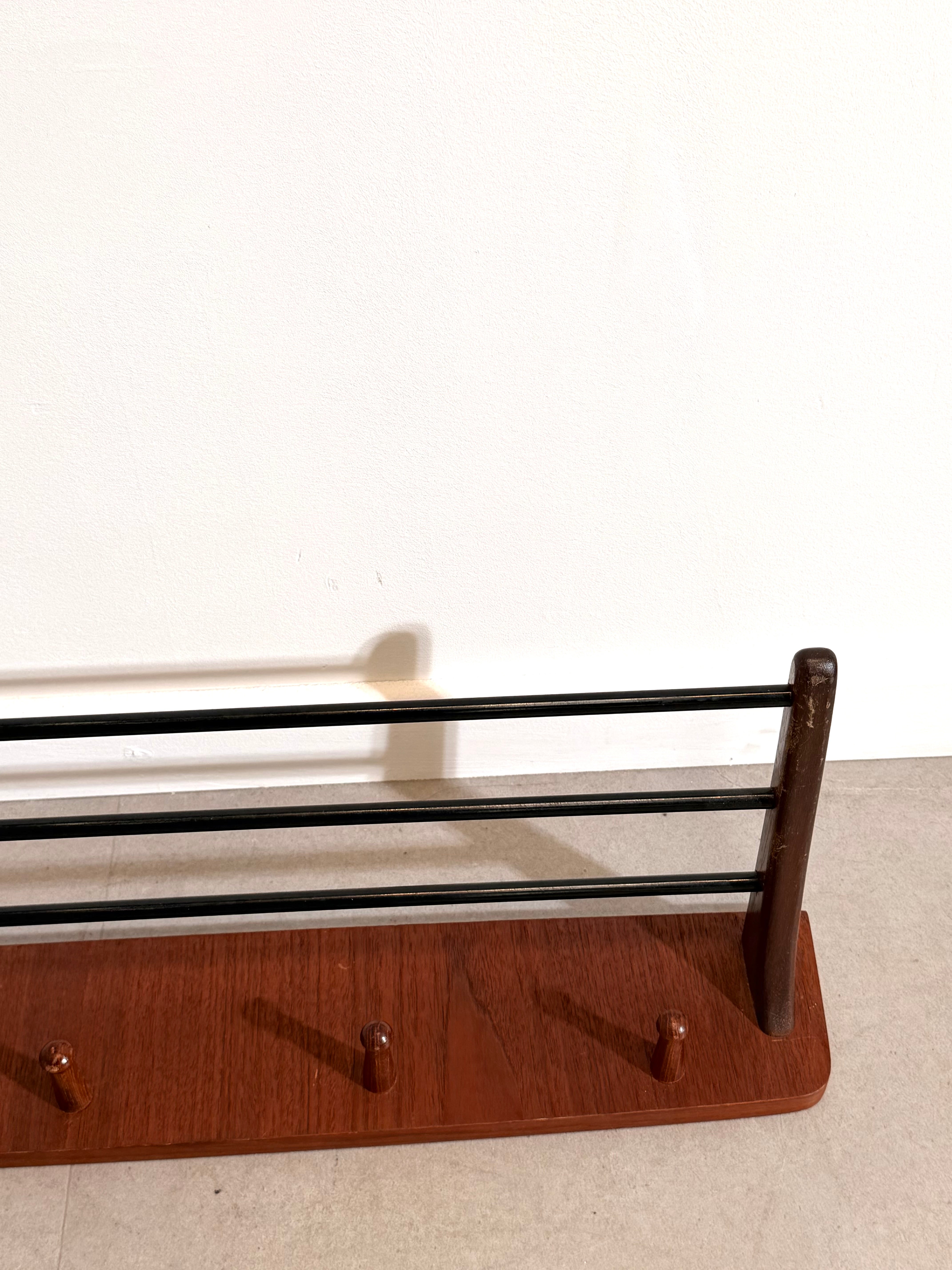 Vintage Mid-Century Wall Coat Rack