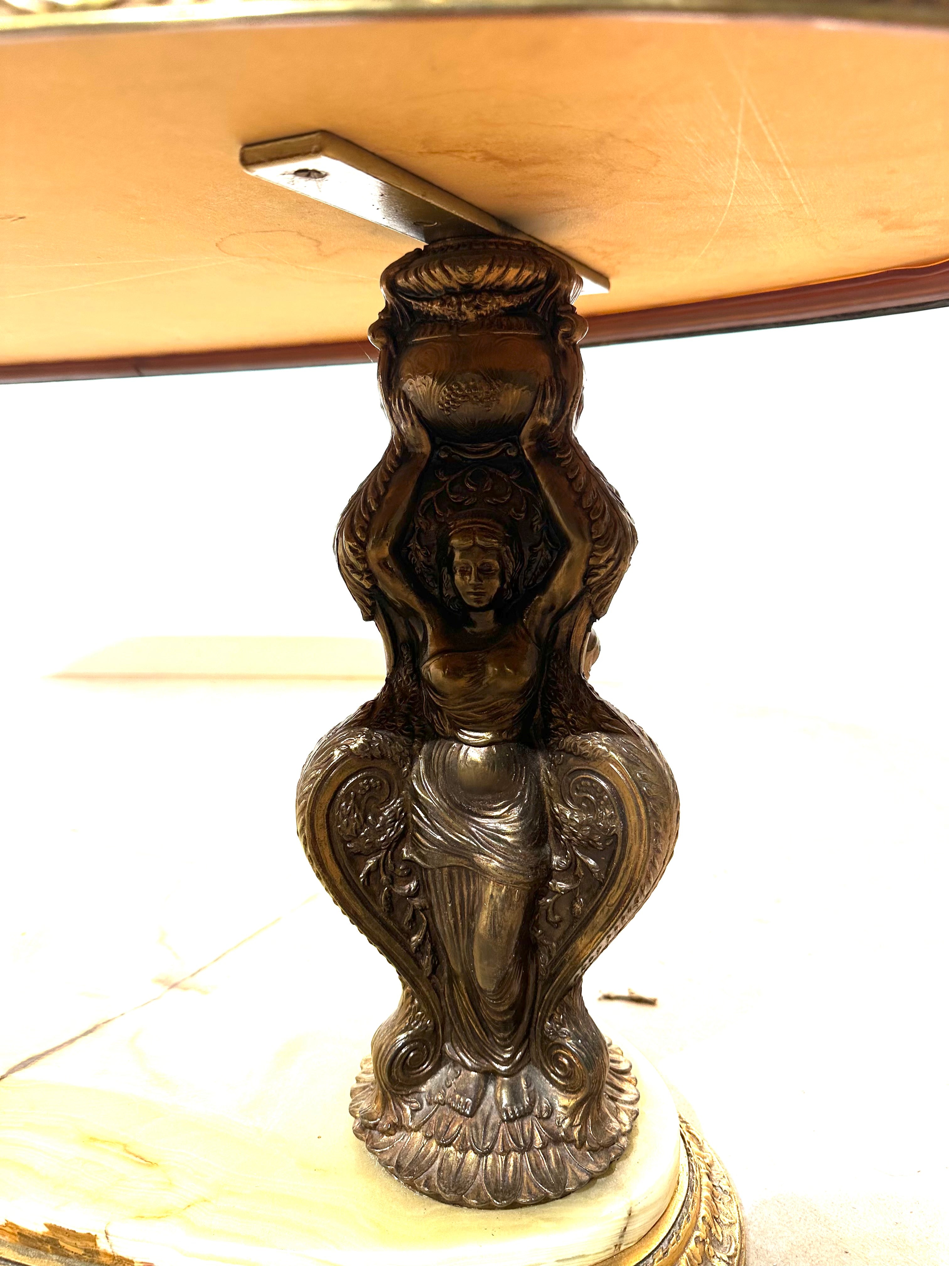 Vintage neoklassieke onyx salontafel