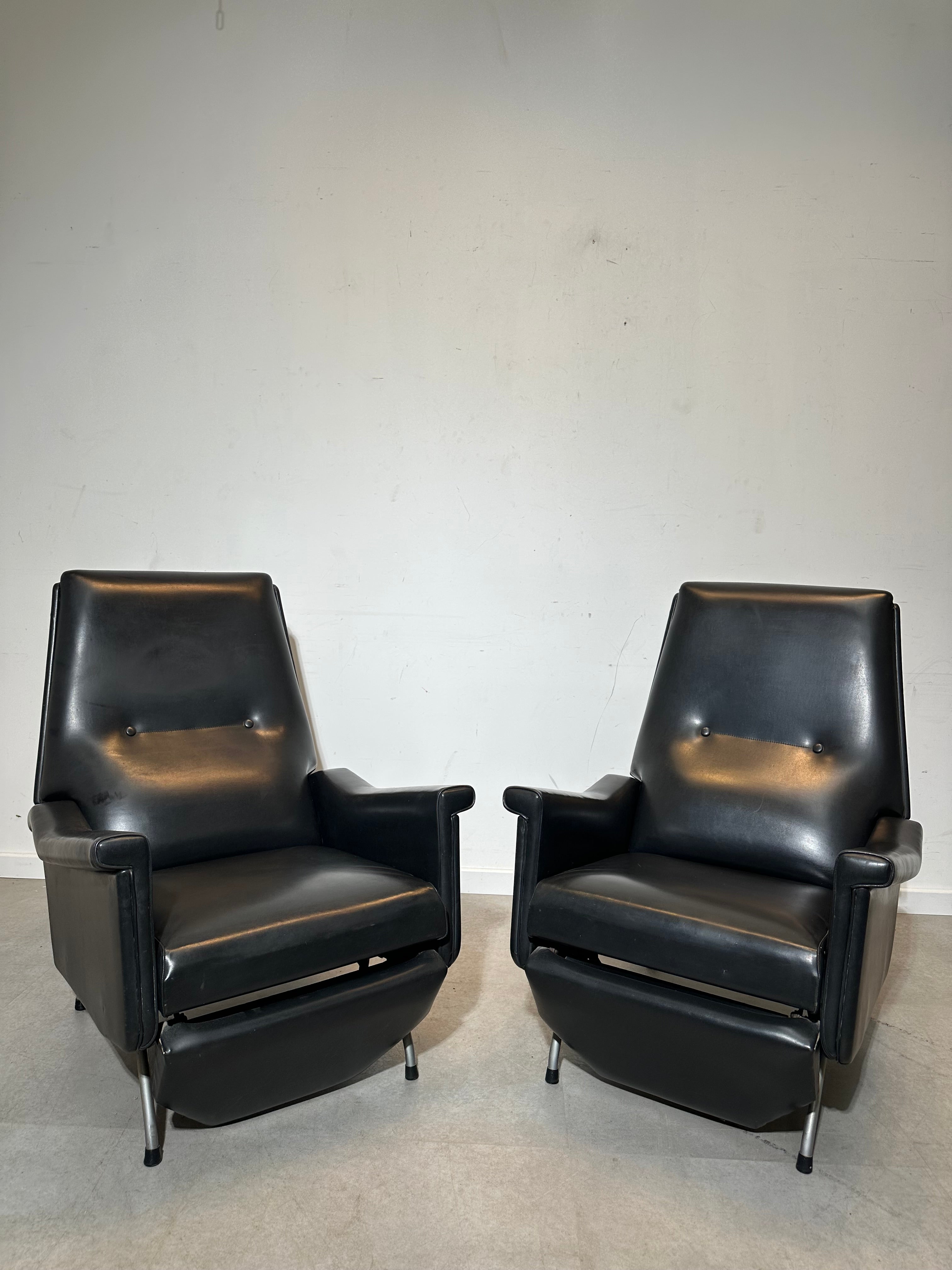 Vintage Leather Lounge chair 70's