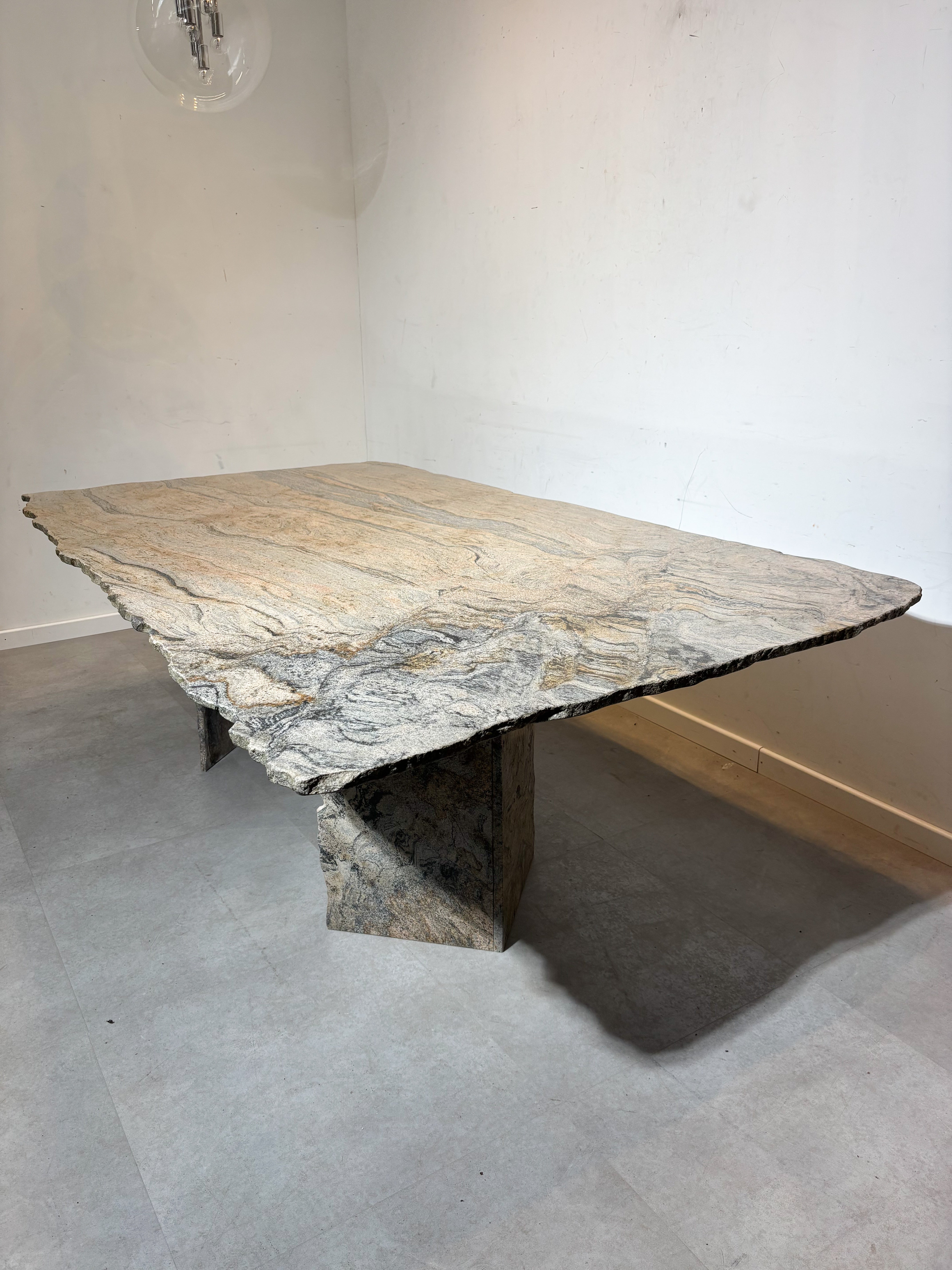 Vintage Quartzite Marble Dining Table