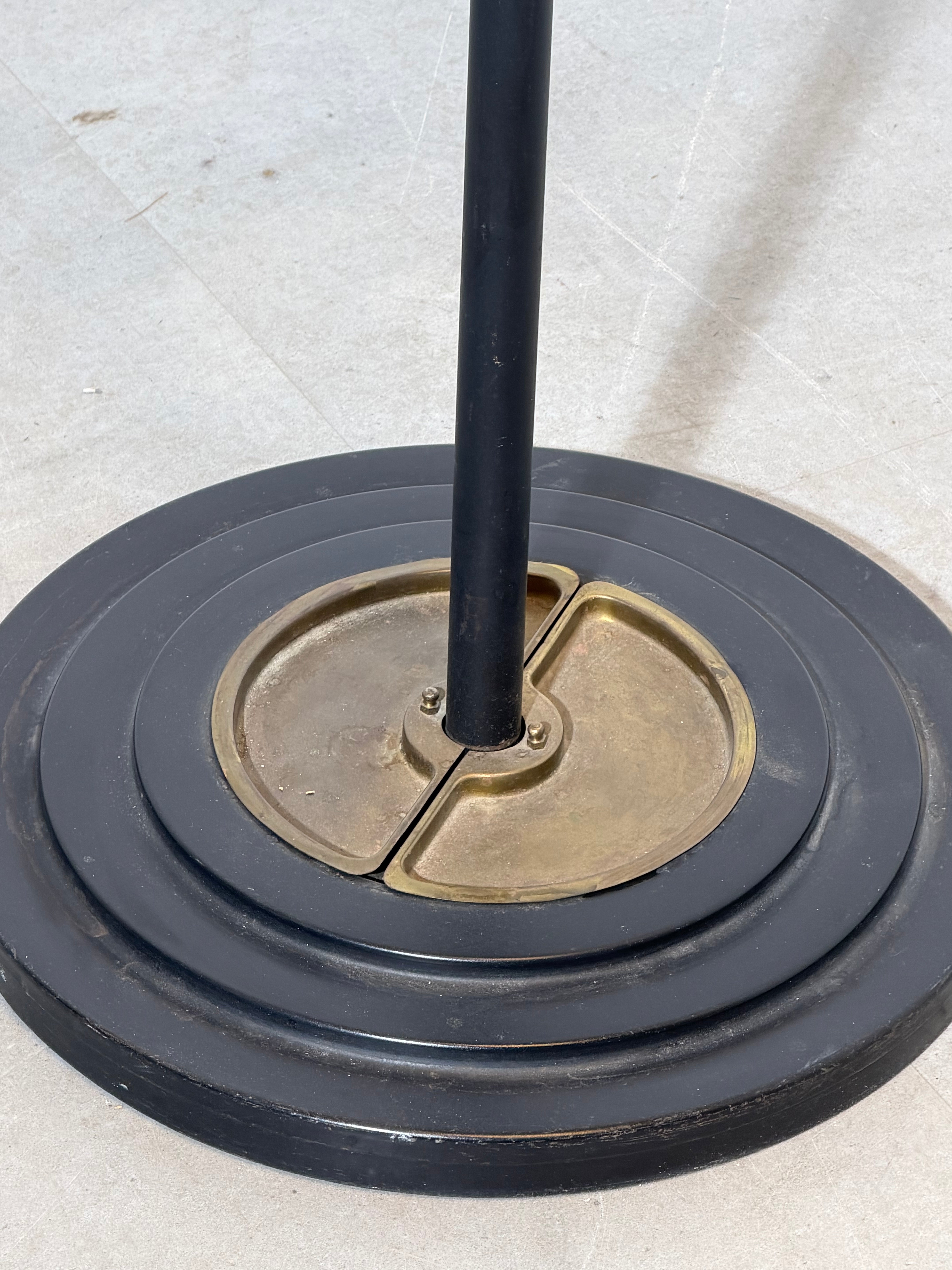 Brass Standing Coat Rack by Jacques Adnet – France, circa 1950