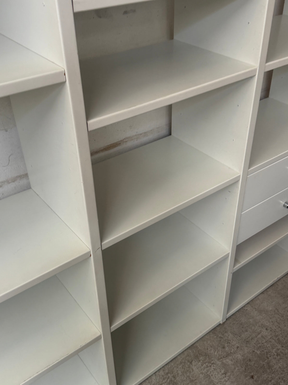 Interlübke Open Bookcase – White Modular Shelving System