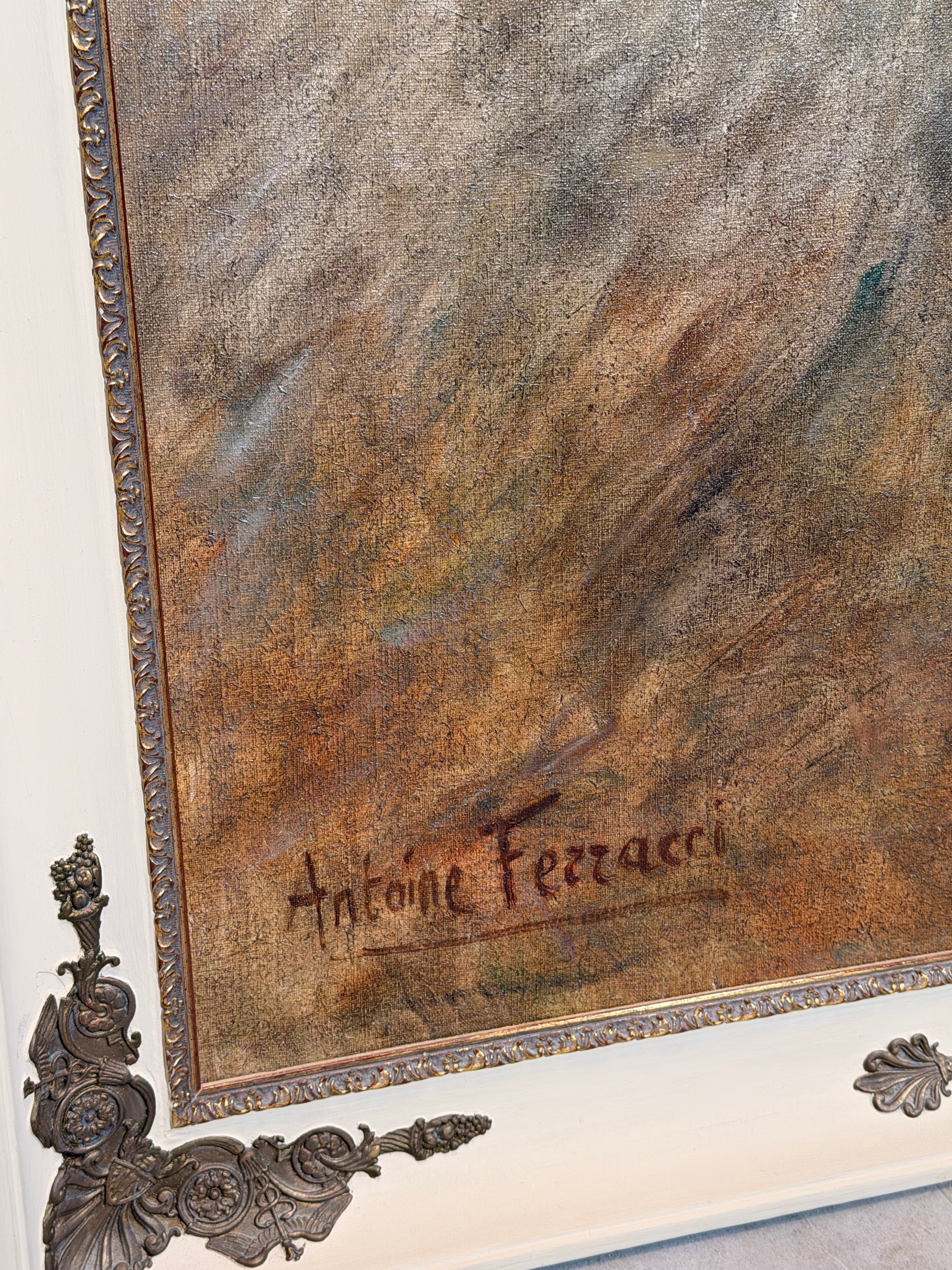Antoine Ferracci - Large Framed Oil on Canvas 205 x 105 cm