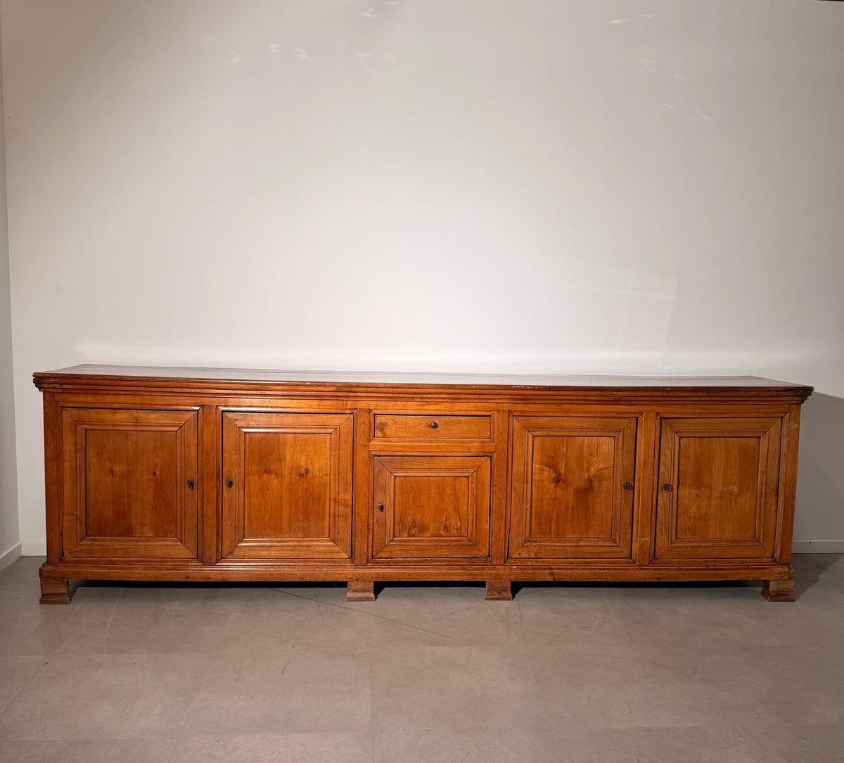 Large Wooden Sideboard with Panelled Doors 350cm