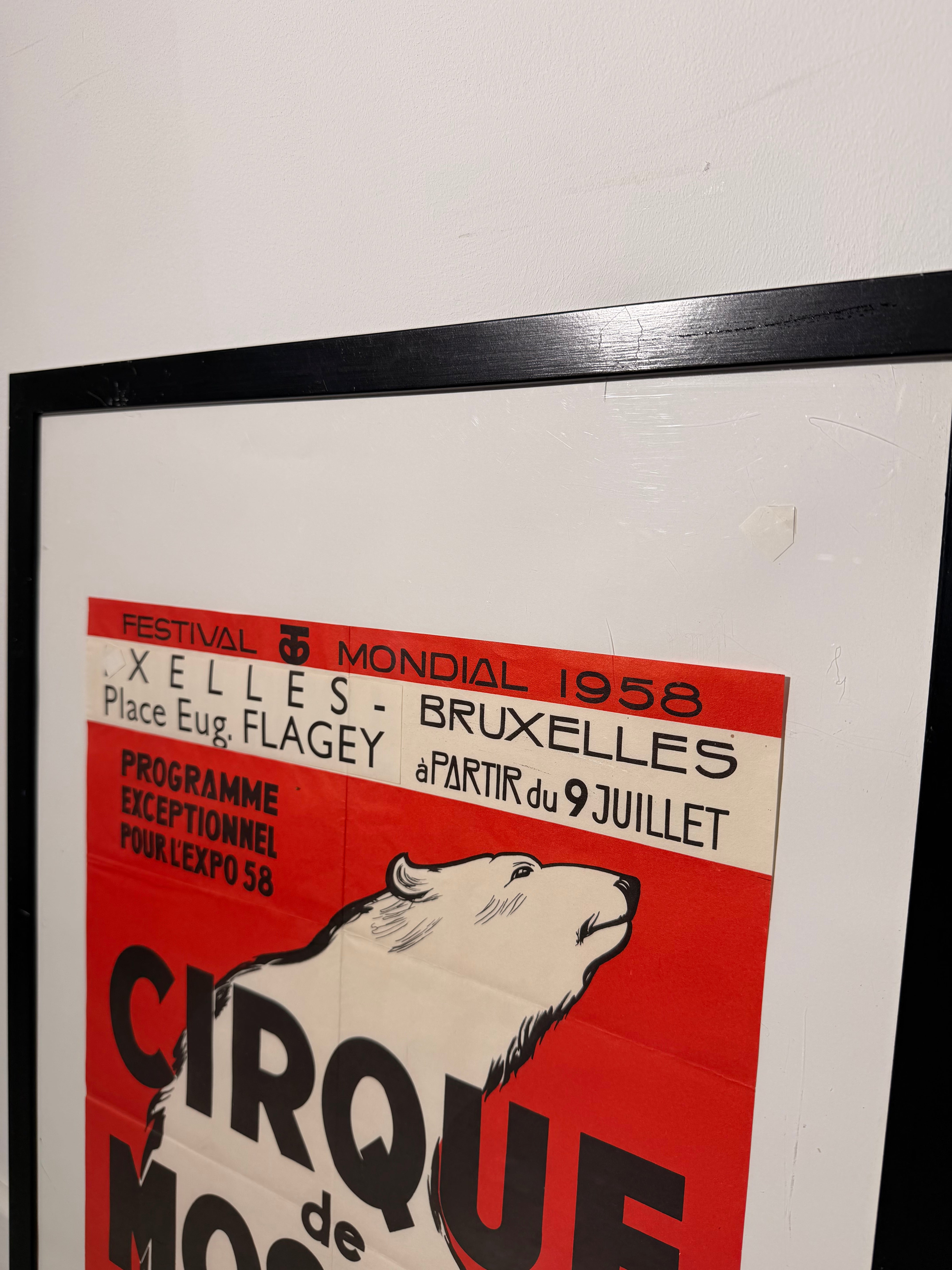 Original 1958 Expo 58 Cirque de Moscou Poster – Festival Mondial Brussels
