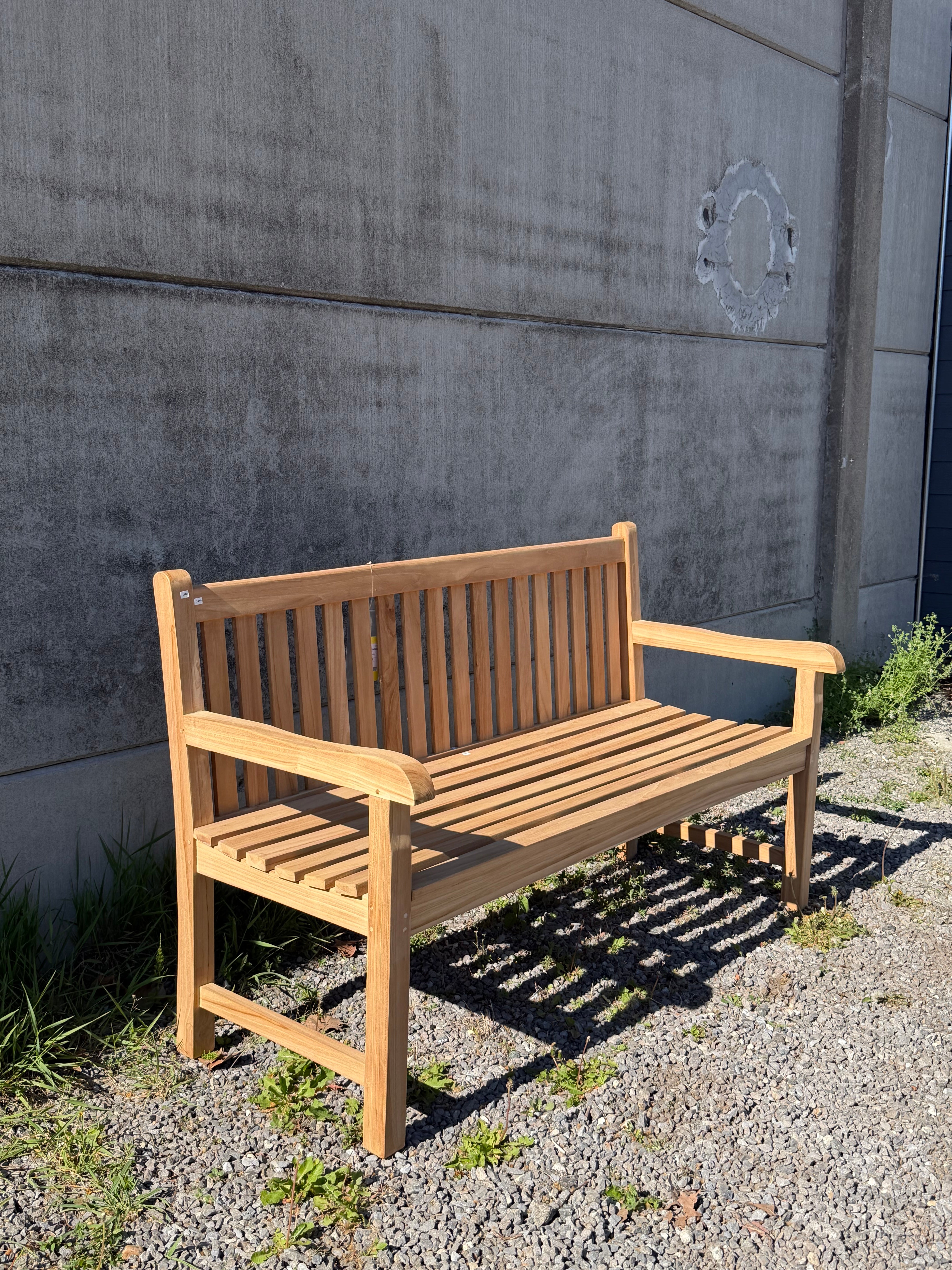 Teak “Classic” Garden Bench – 150 cm – New (Flat Pack)