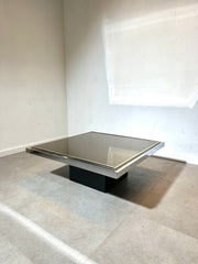 Chrome & Smoked Coffee Table