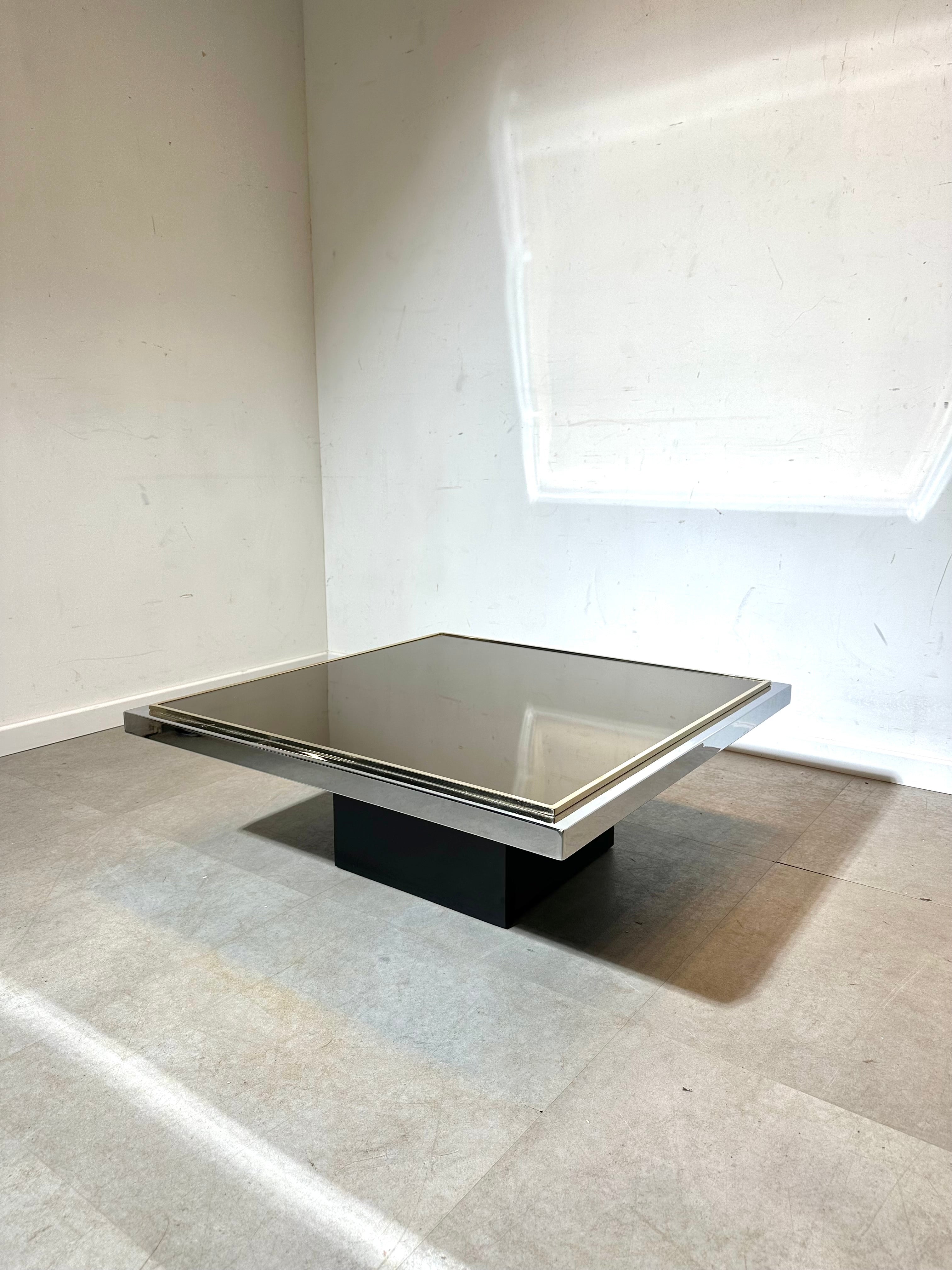 Chrome & Smoked Coffee Table