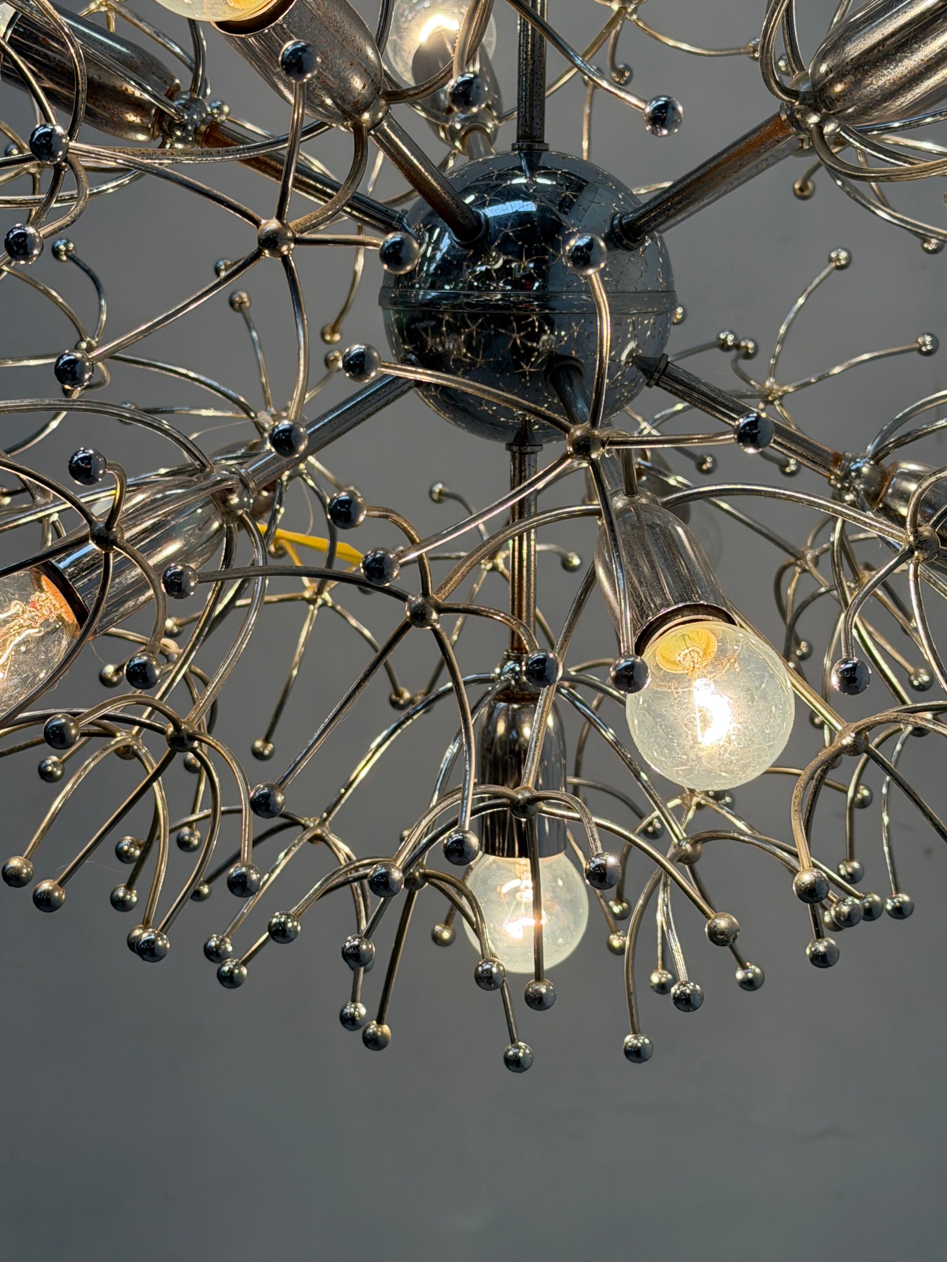 Plafonnier Sputnik vintage – Design étoile chromé