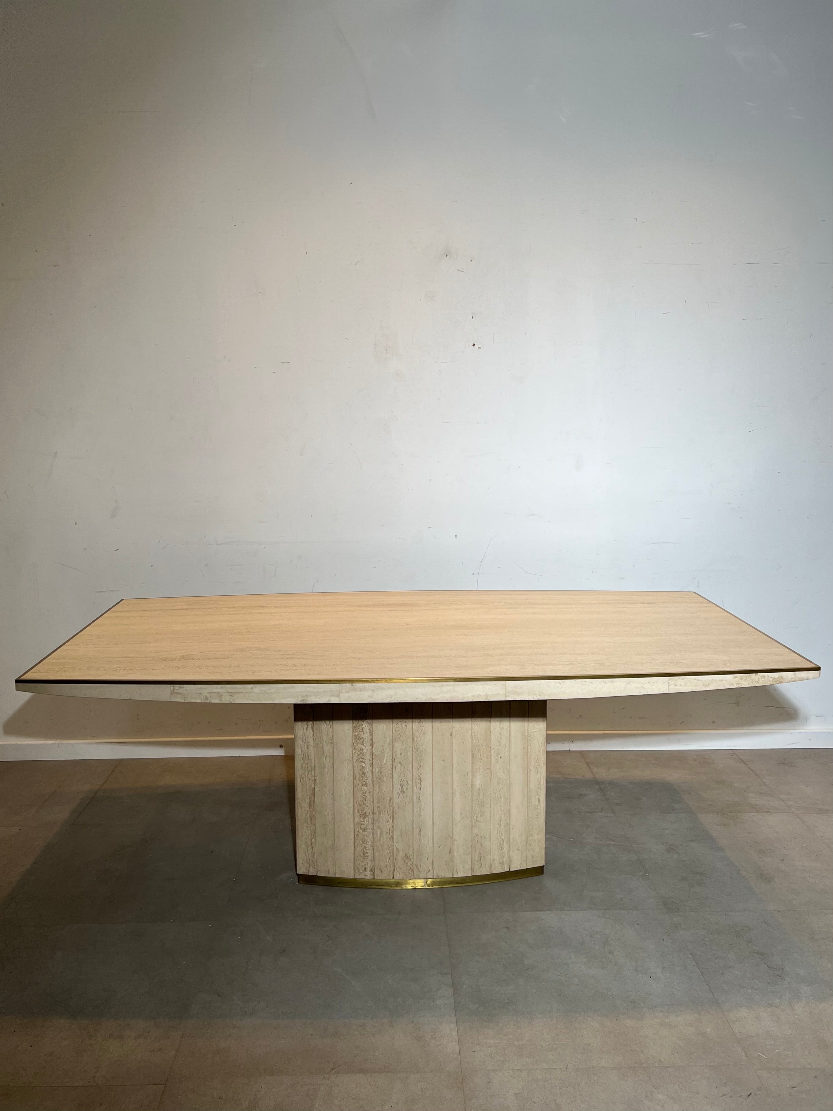 Travertine Table by Willy Rizzo