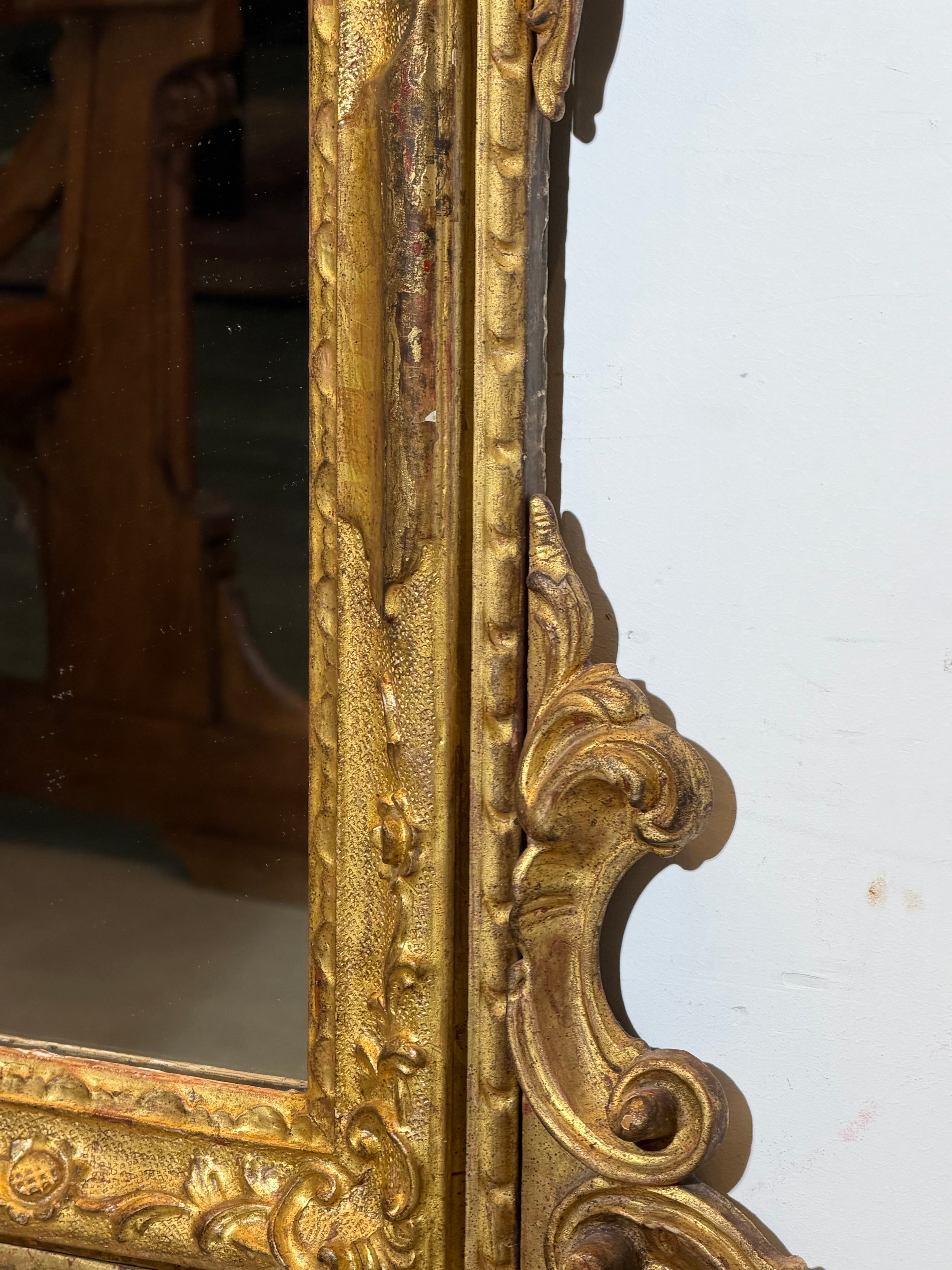 Antique French Giltwood Mirror