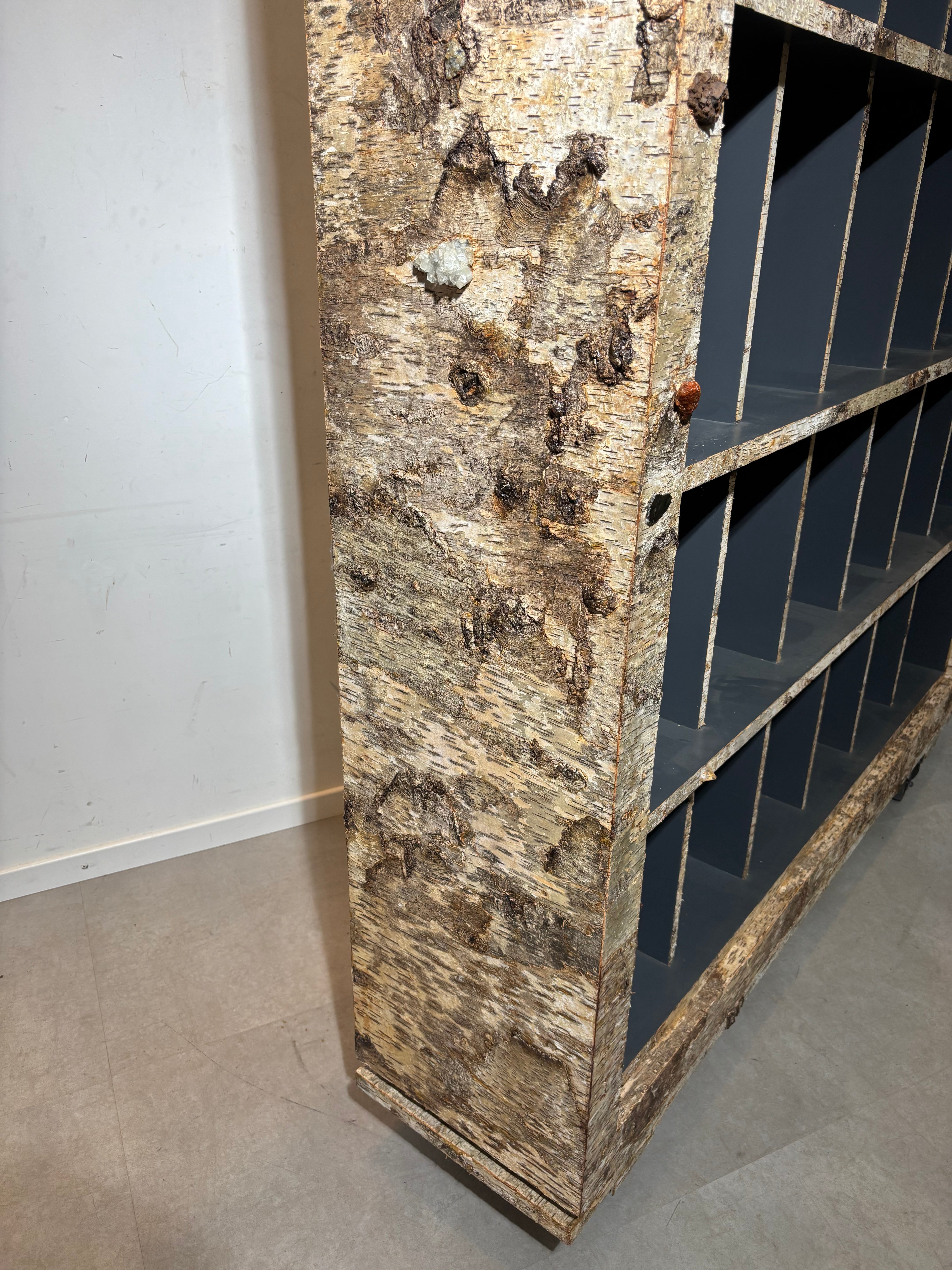 Birch Bark Bookcase by Sophie Gallardo & George Guillaume Cassan