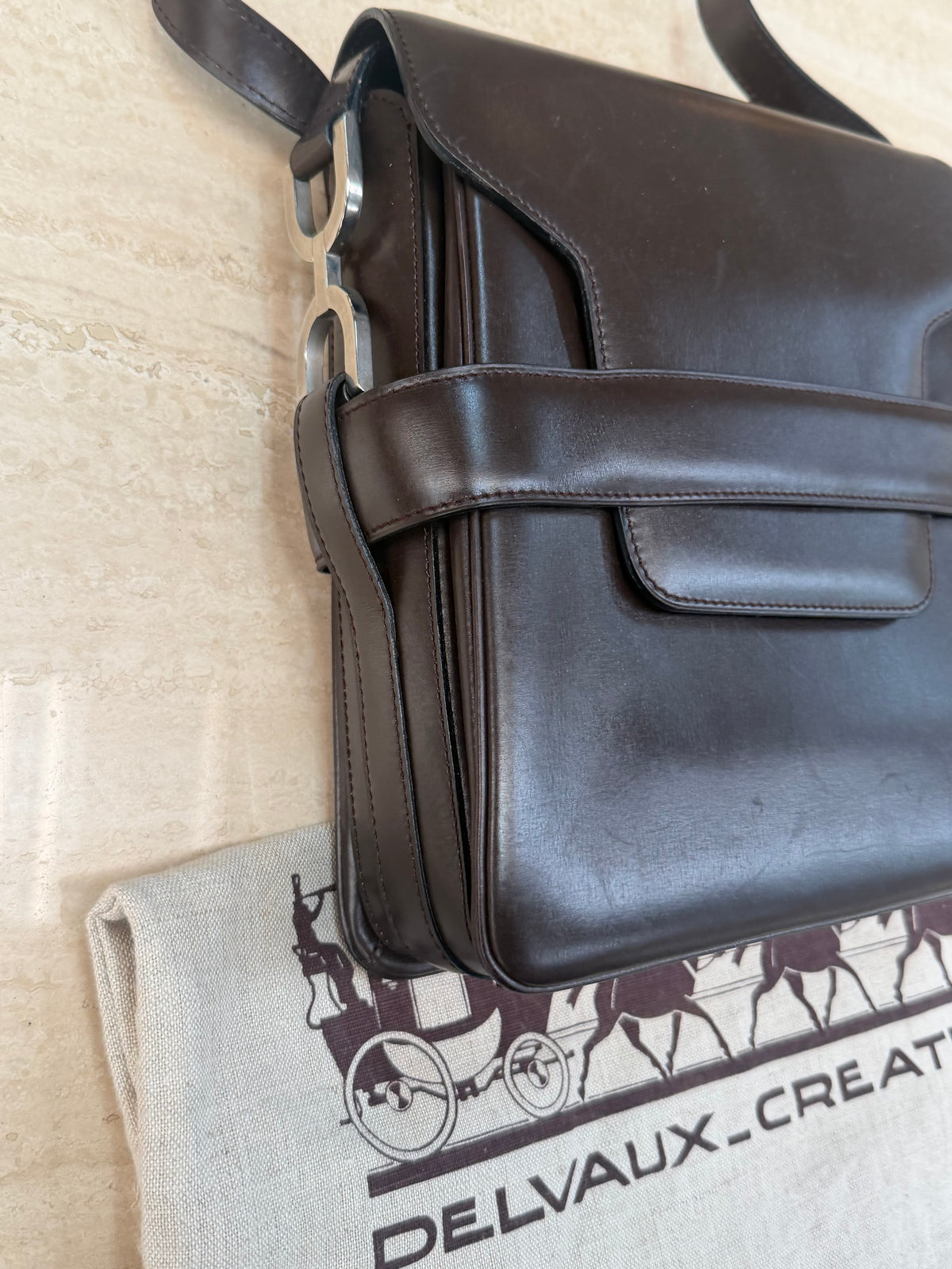 Vintage Delvaux Leather Handbag – With Dust Bag & Certificate