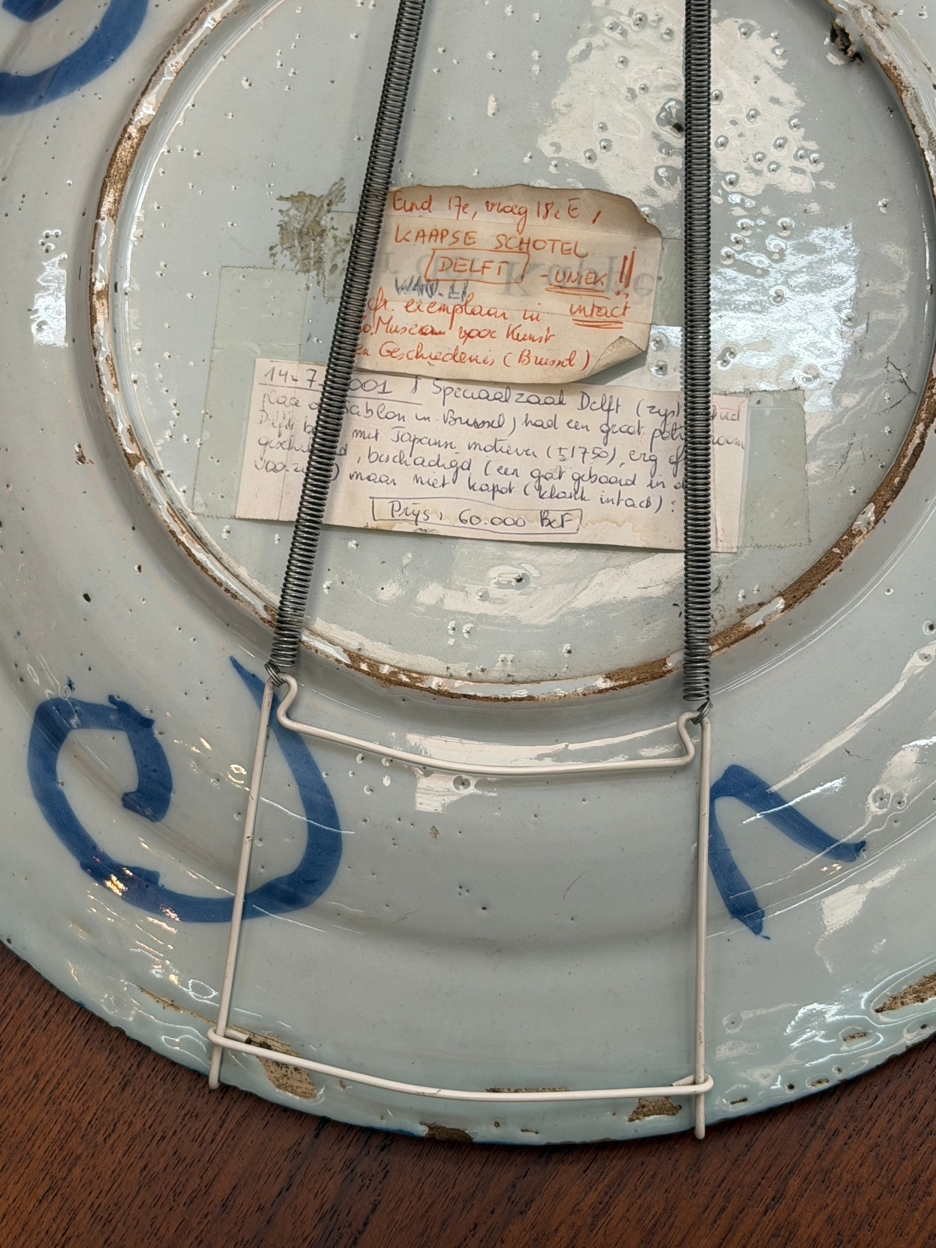 Antique Delft Faience Charger Plate – 17th Century