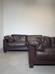 Desede DS 17 Dark Burgundy Brown Sofa Set 3+2