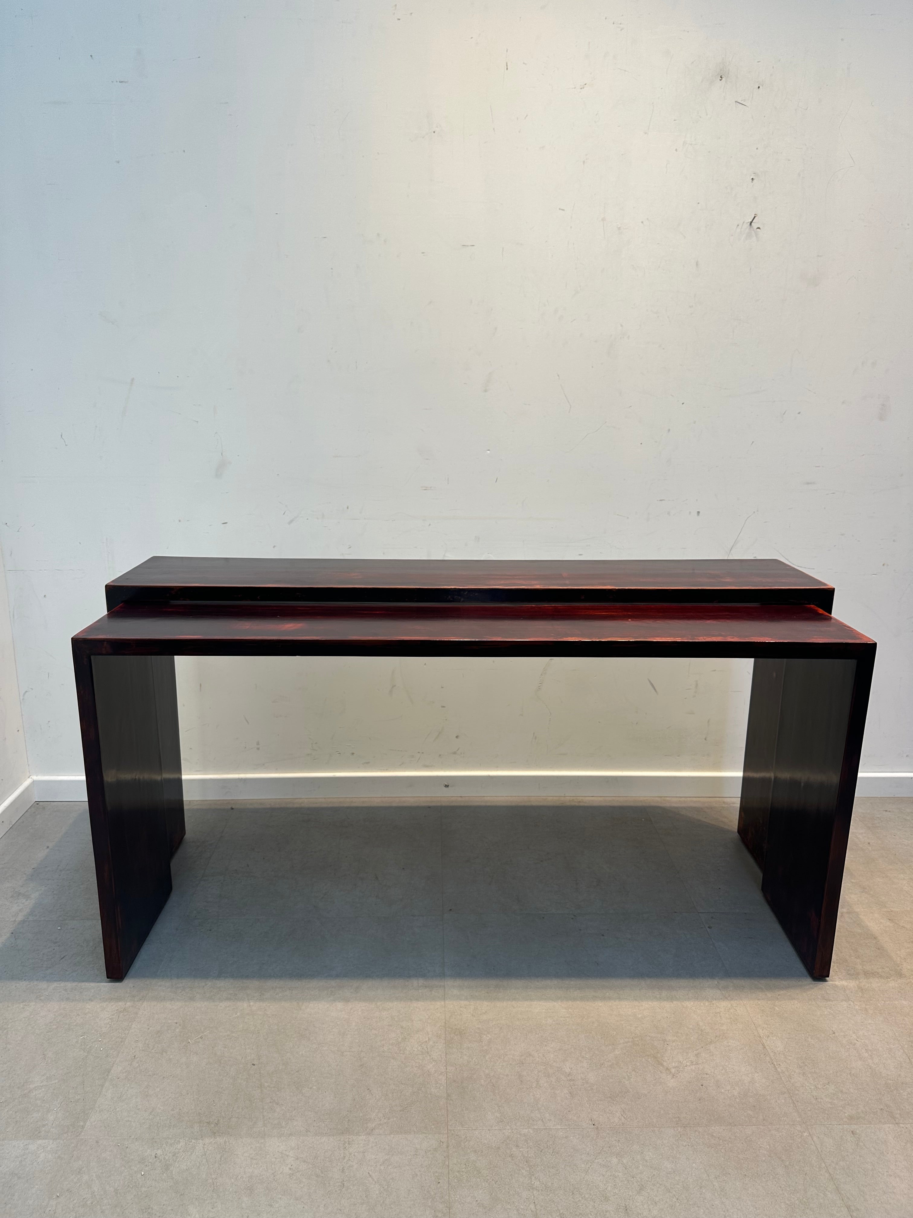 2 Wooden Console Tables