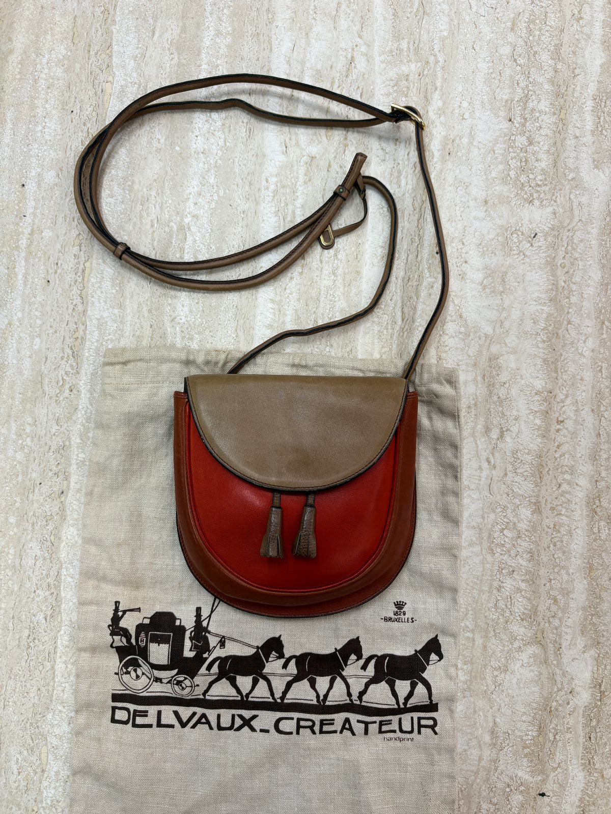 Delvaux Trot Vintage Leather Crossbody Bag