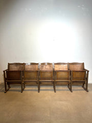 Vintage Wooden Cinema Bench