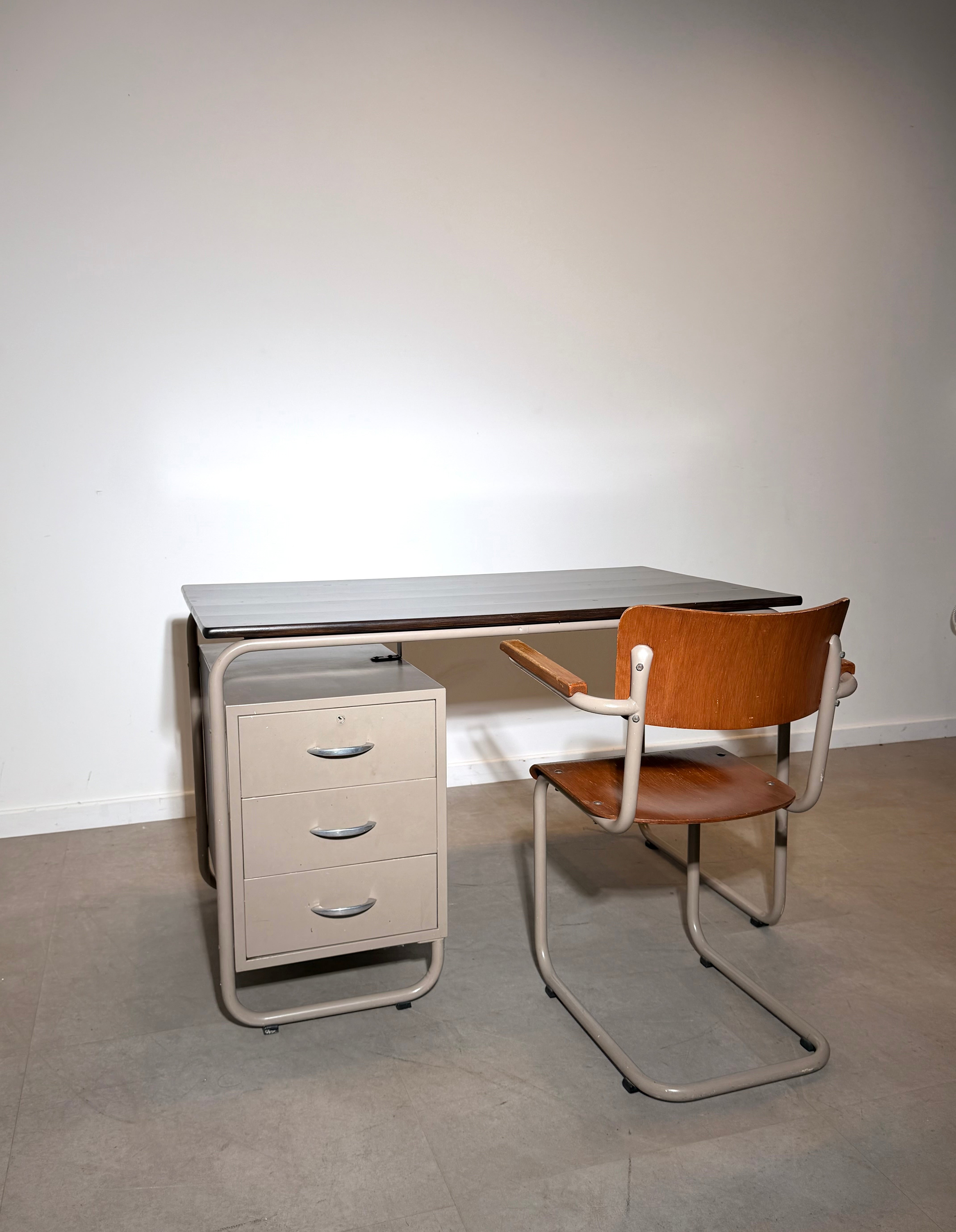 Vintage Bauhaus Tubular Steel Armchair