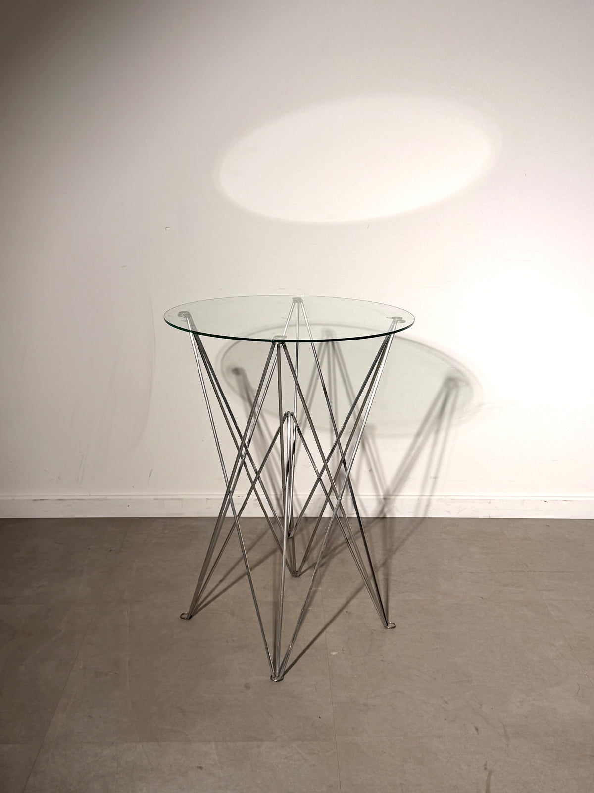 Bjart Folding Glass Side Table