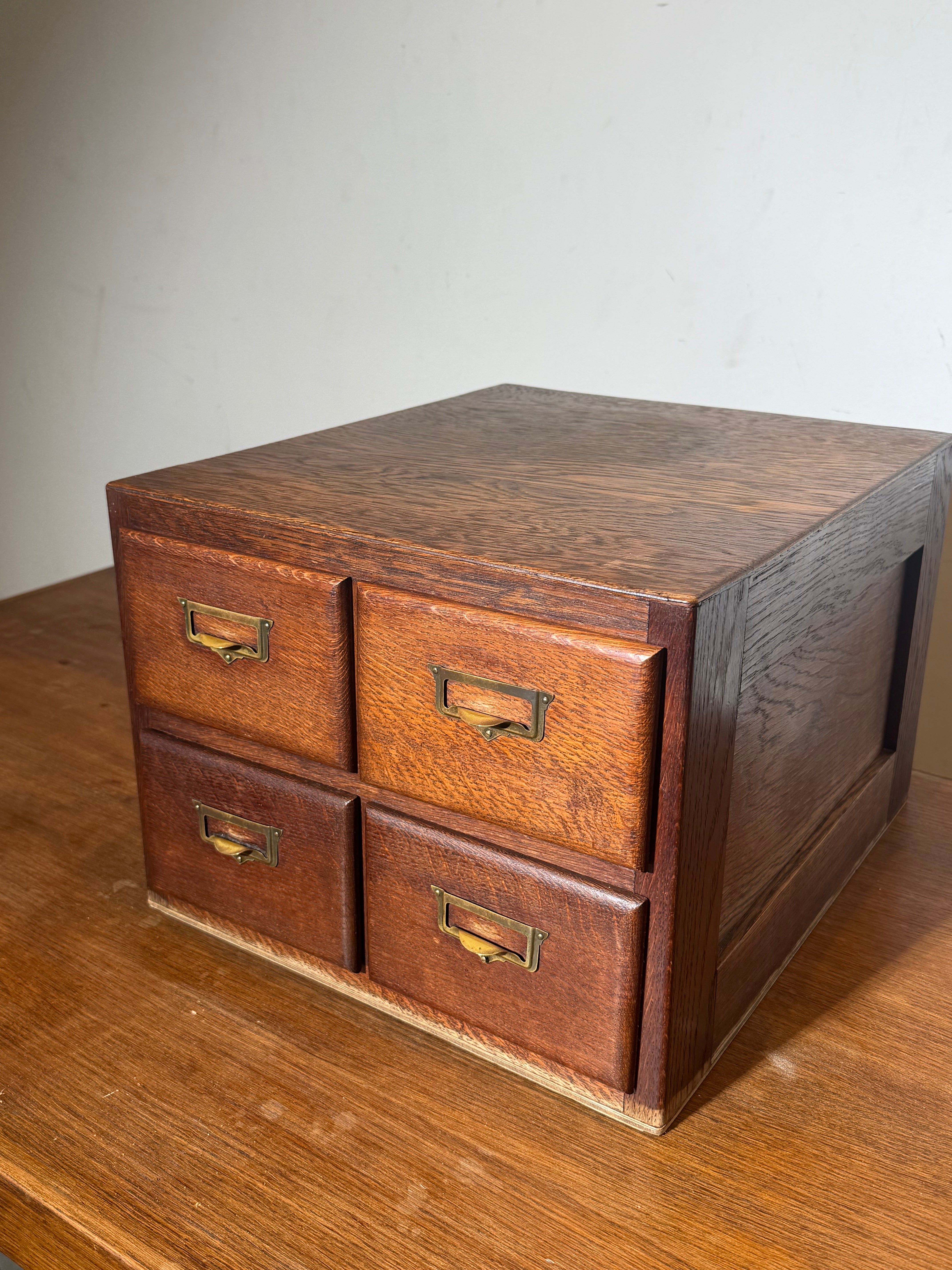 Antique oak filing cabinet