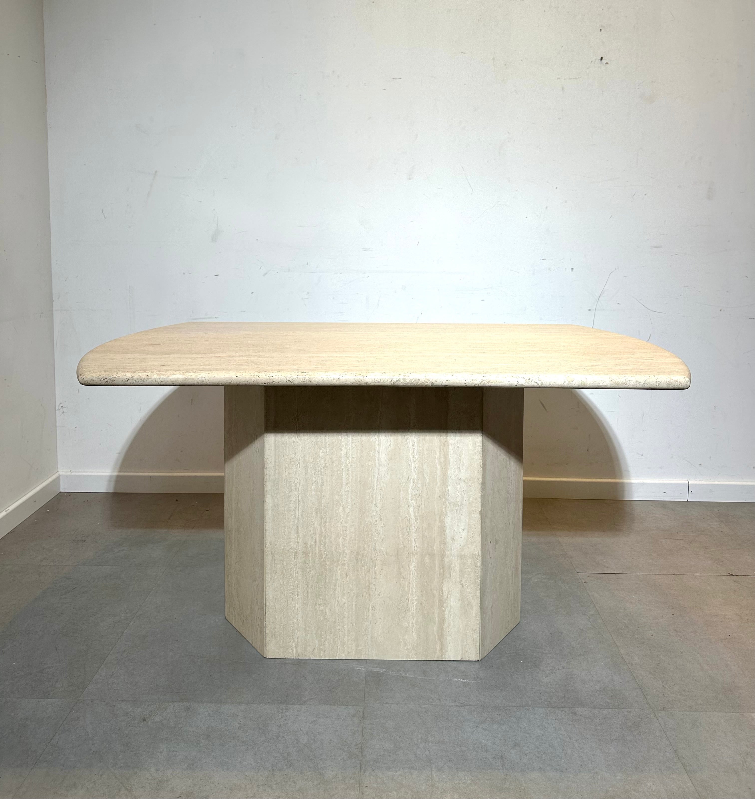 Vintage Travertine Dining Table