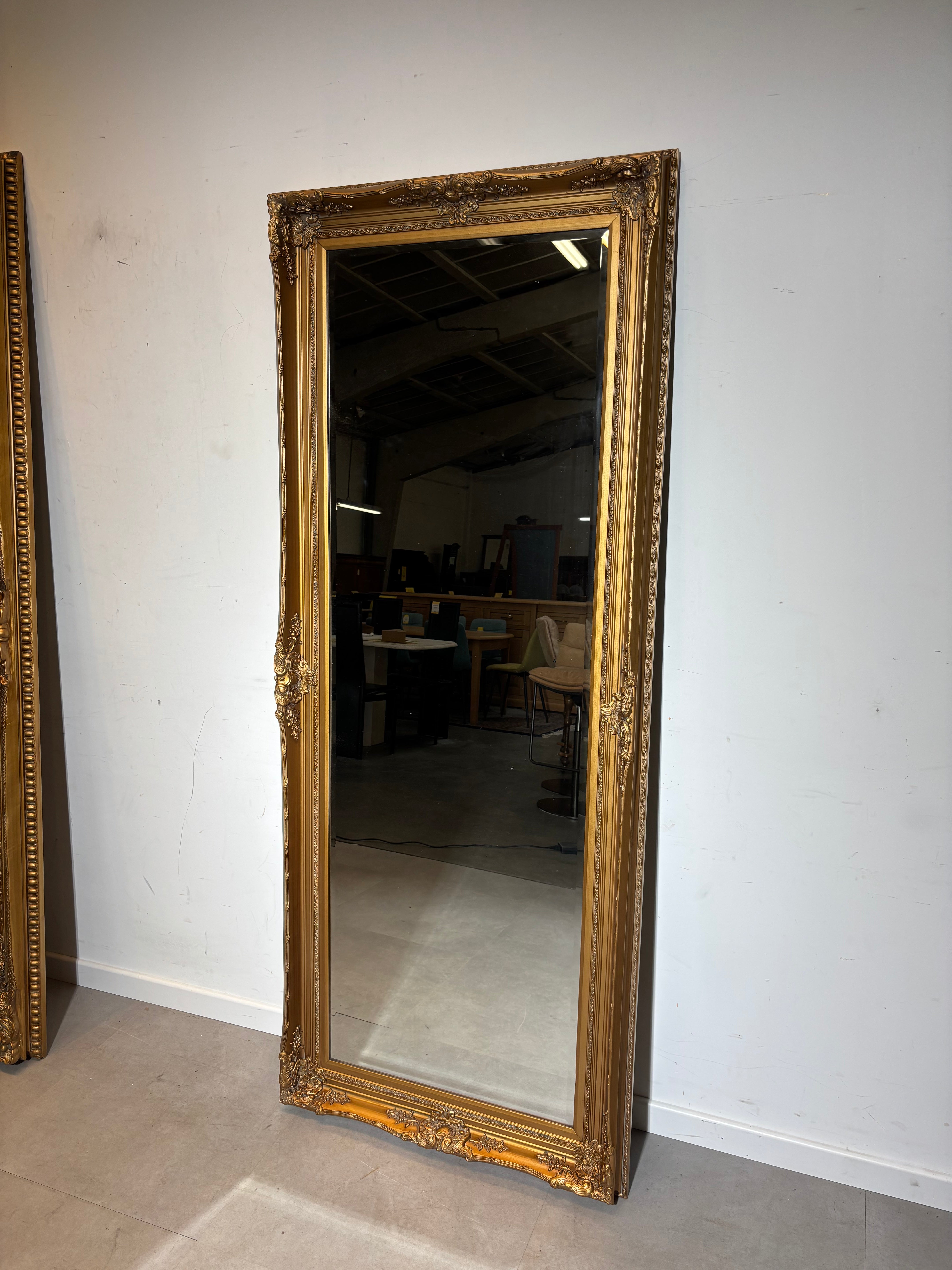 Gouden spiegel 83 x 202