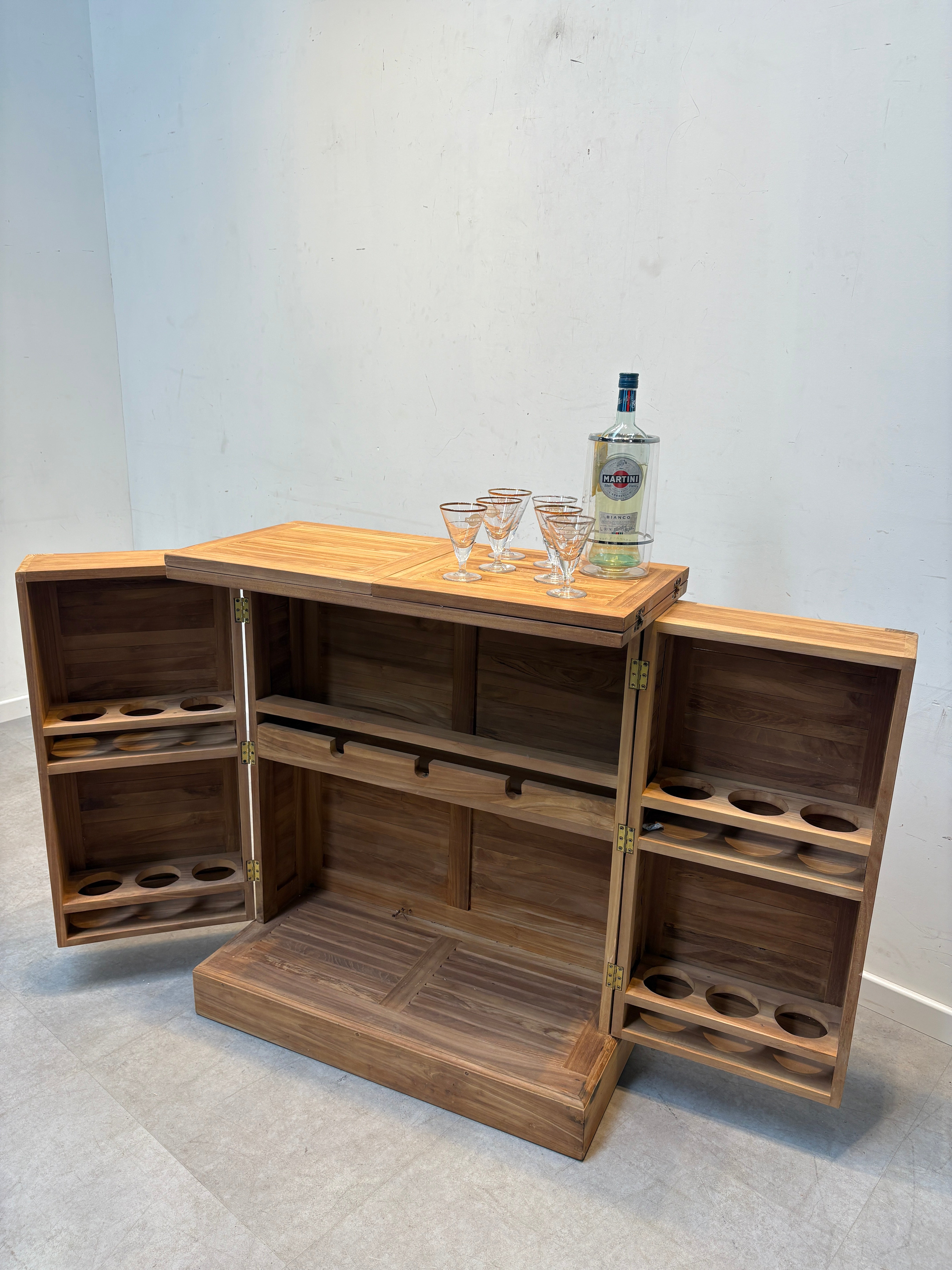 Bar d'extérieur pliable en teck