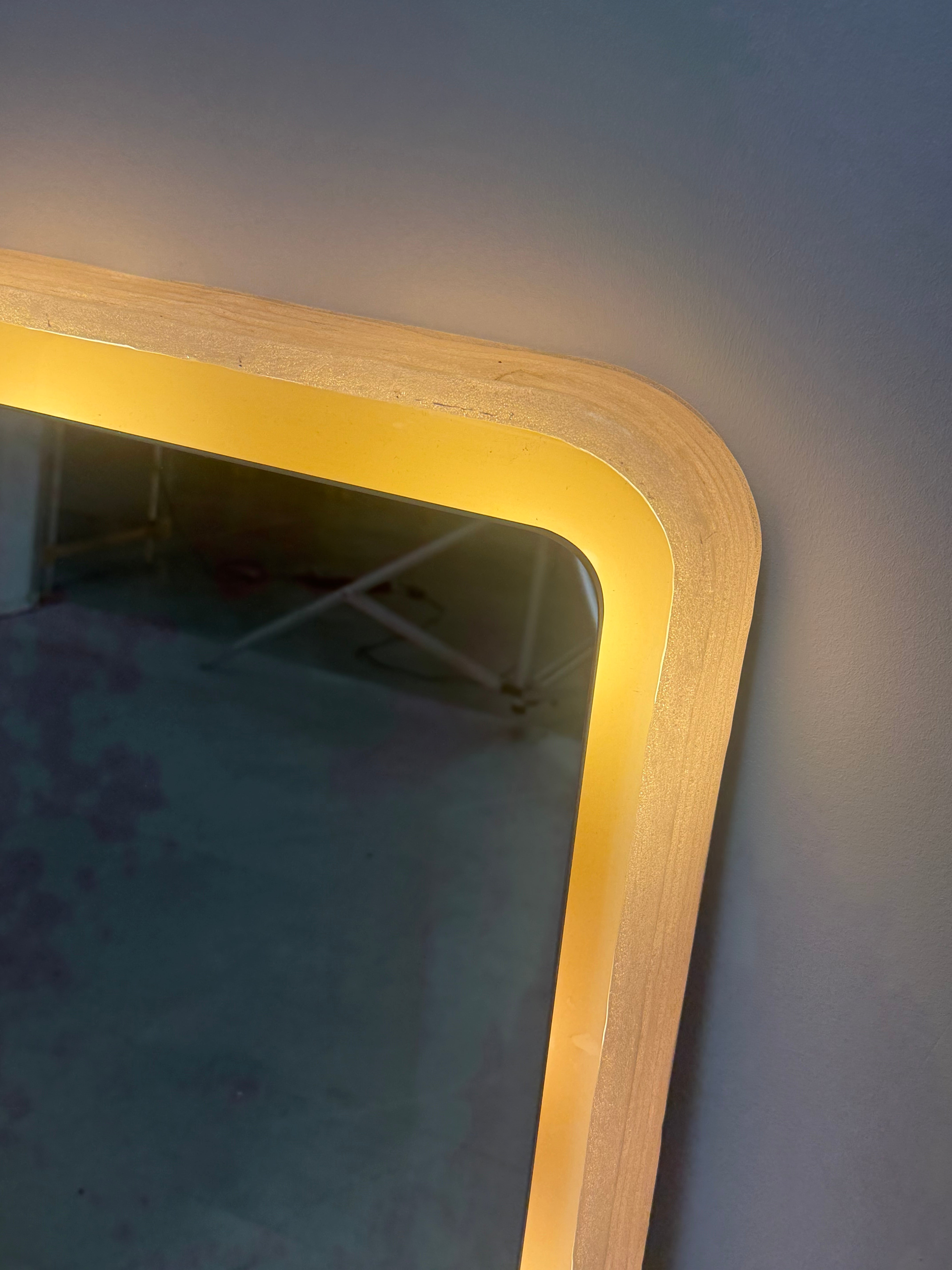 Vintage Illuminated Frosted Mirror