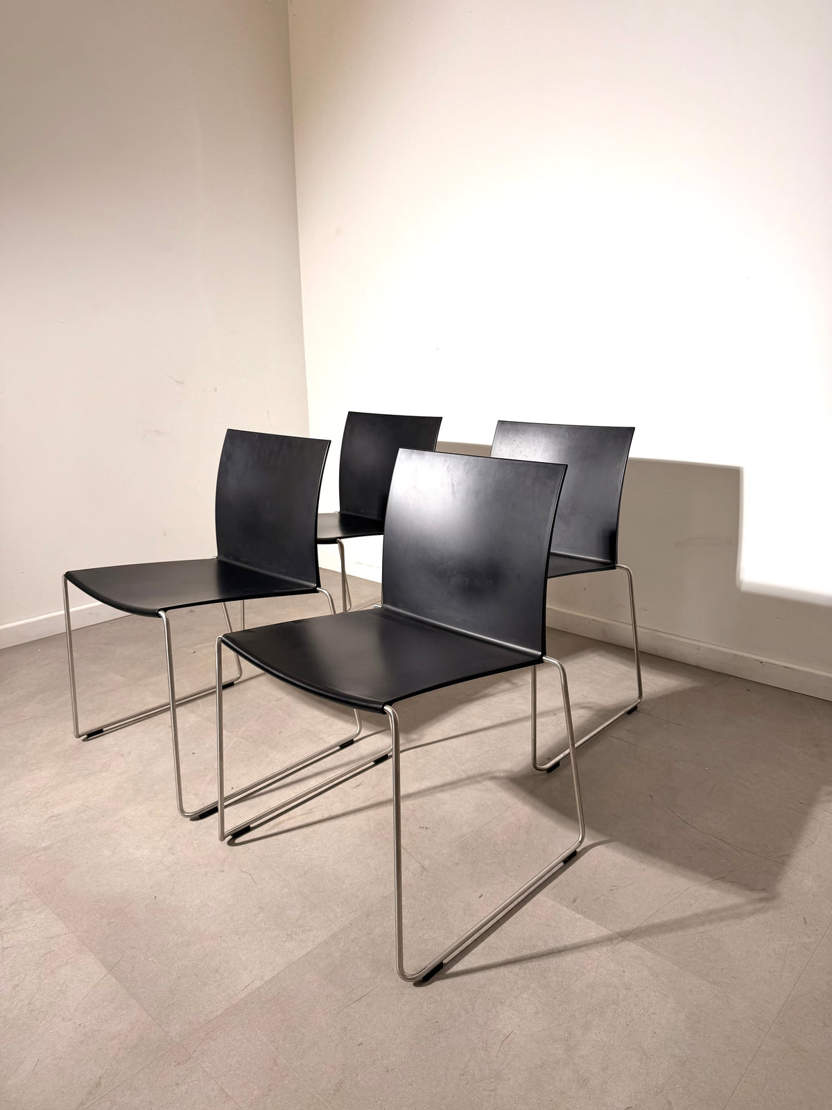 MDF Italia Minimalist Dining Chairs – Set of 4