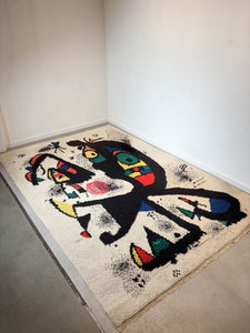 Vintage Rug inspired by Joan Miro 200 x 300 cm