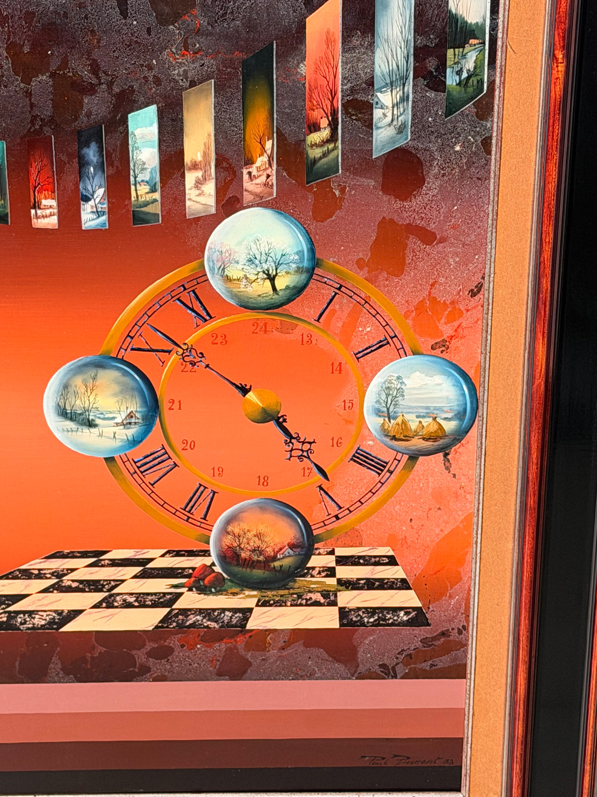 Paul Boonaert – “Wat Baten Kaars en Bril” – Framed Surrealist Artwork