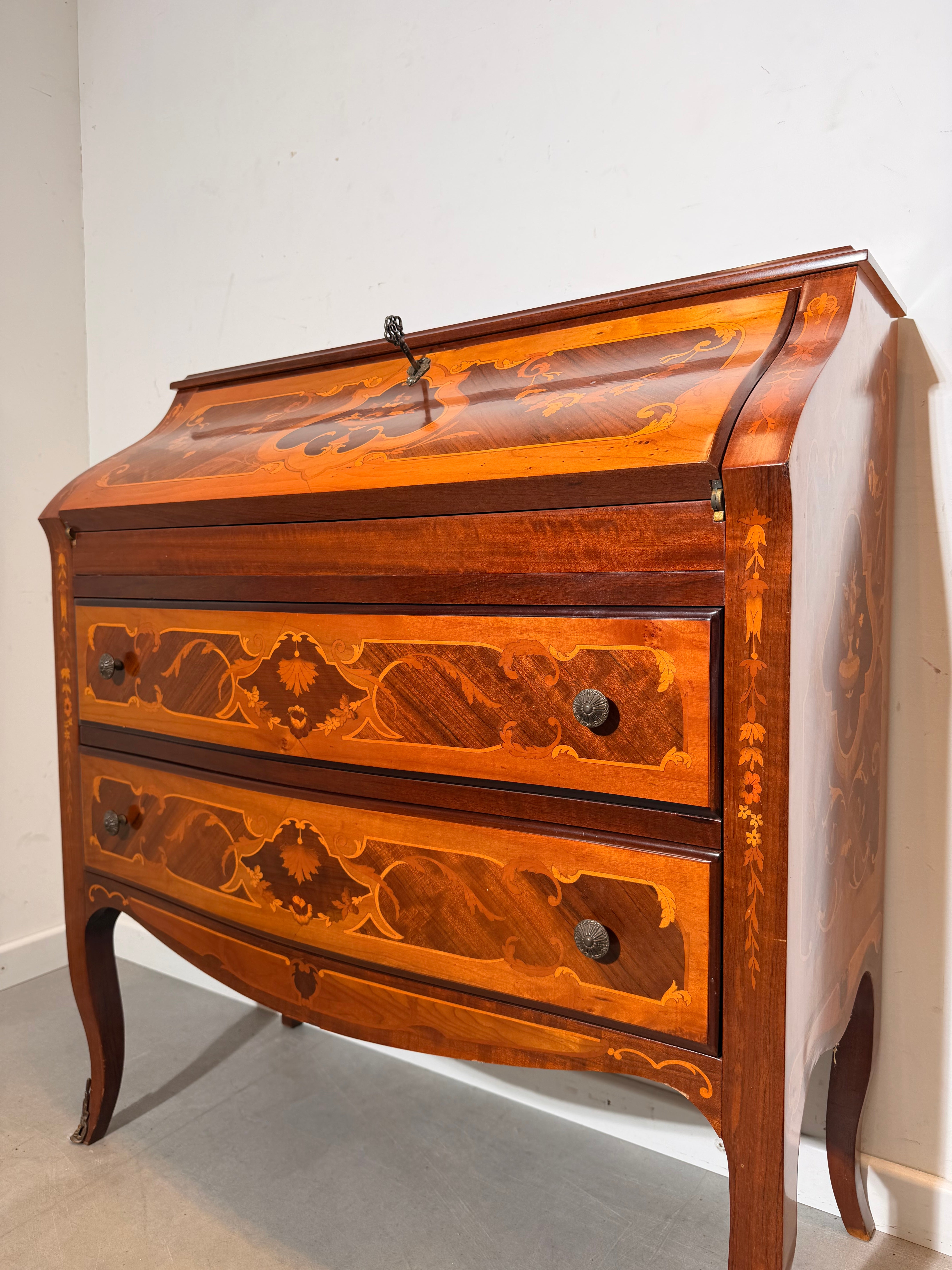Secretary Desk In Marquetry