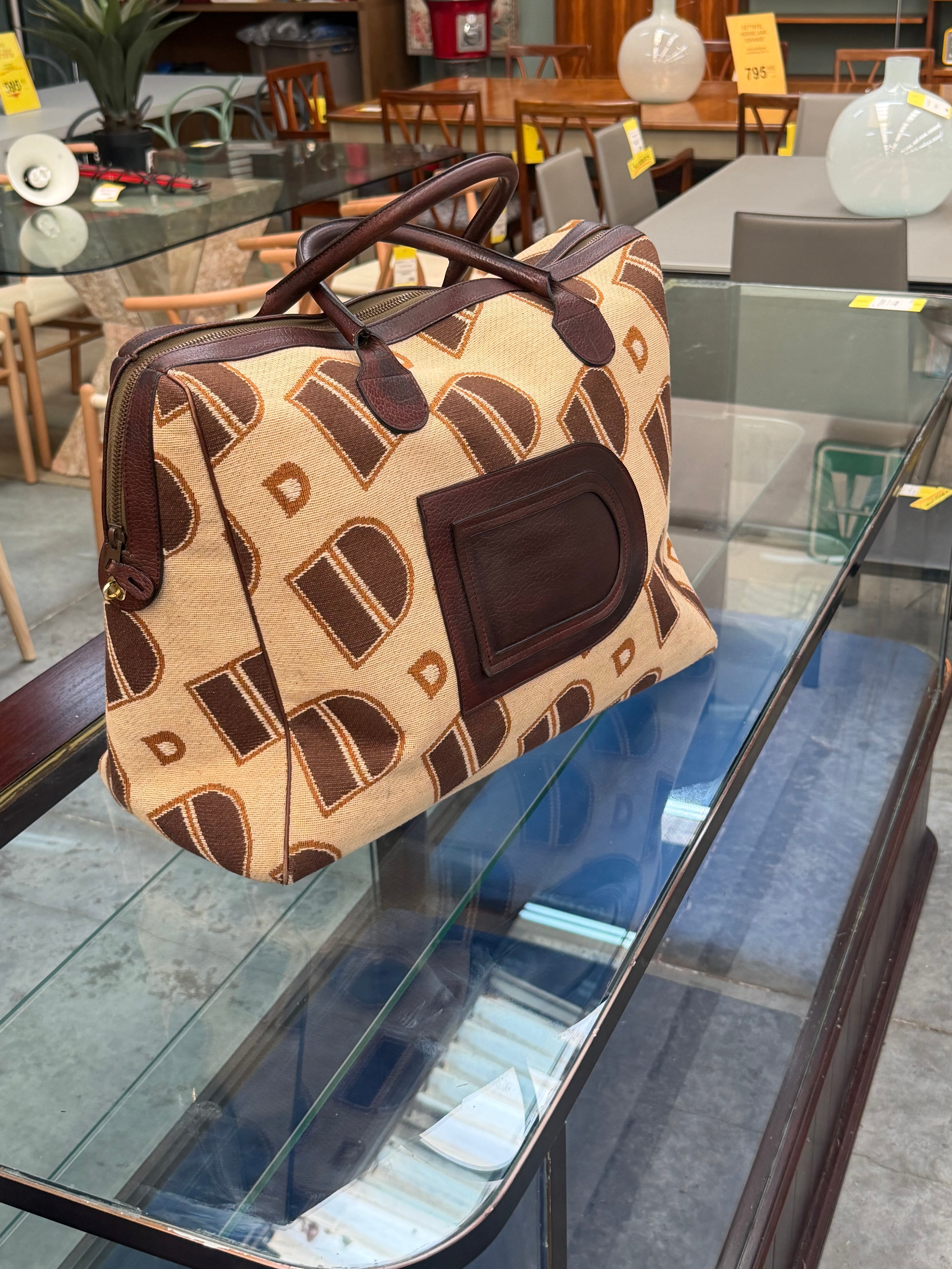 Delvaux 1973 Monogram Canvas Travel Bag – Top Handle