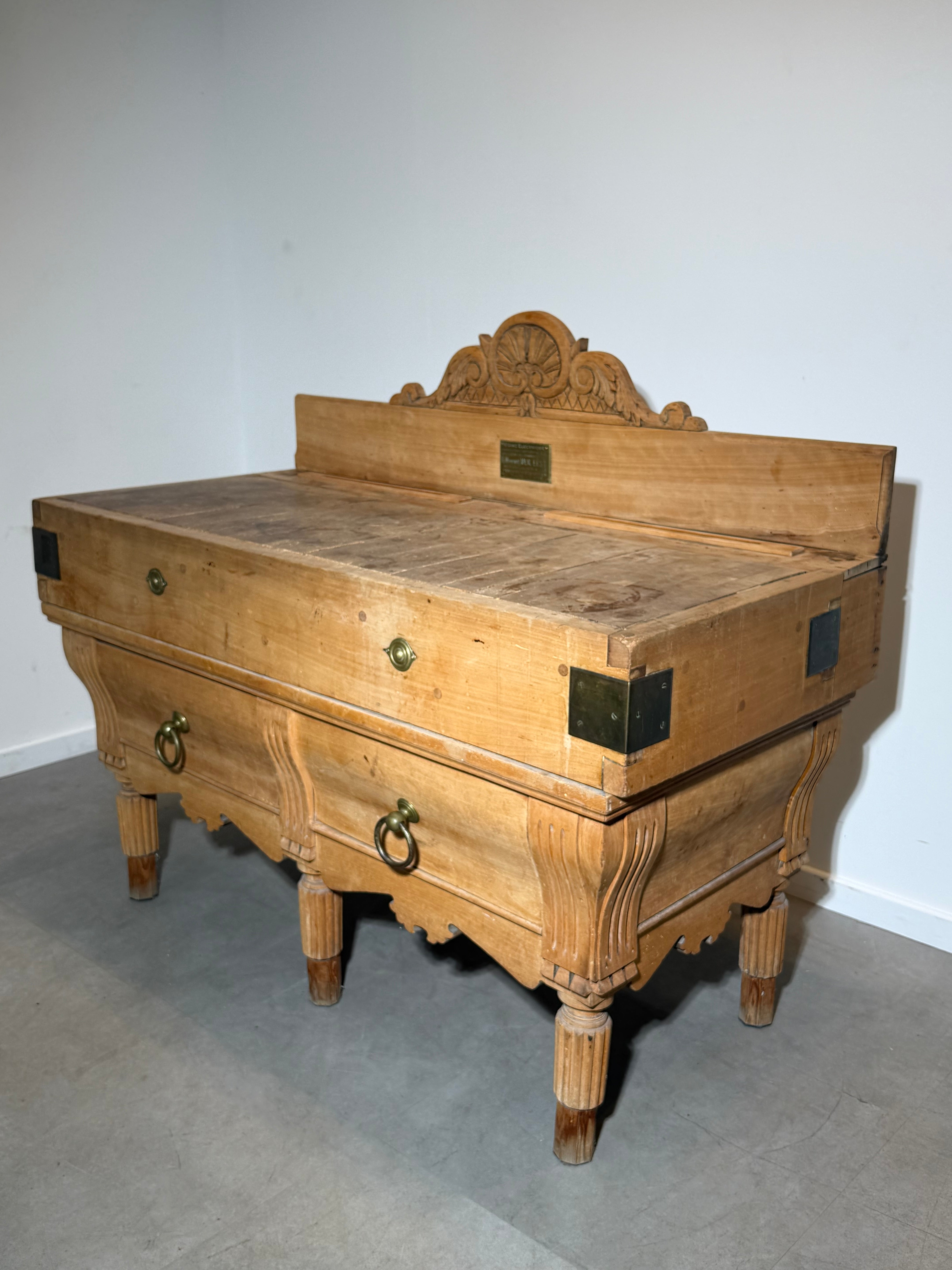 Vintage Belgian Butcher’s Block by Ver Elst – Brussels