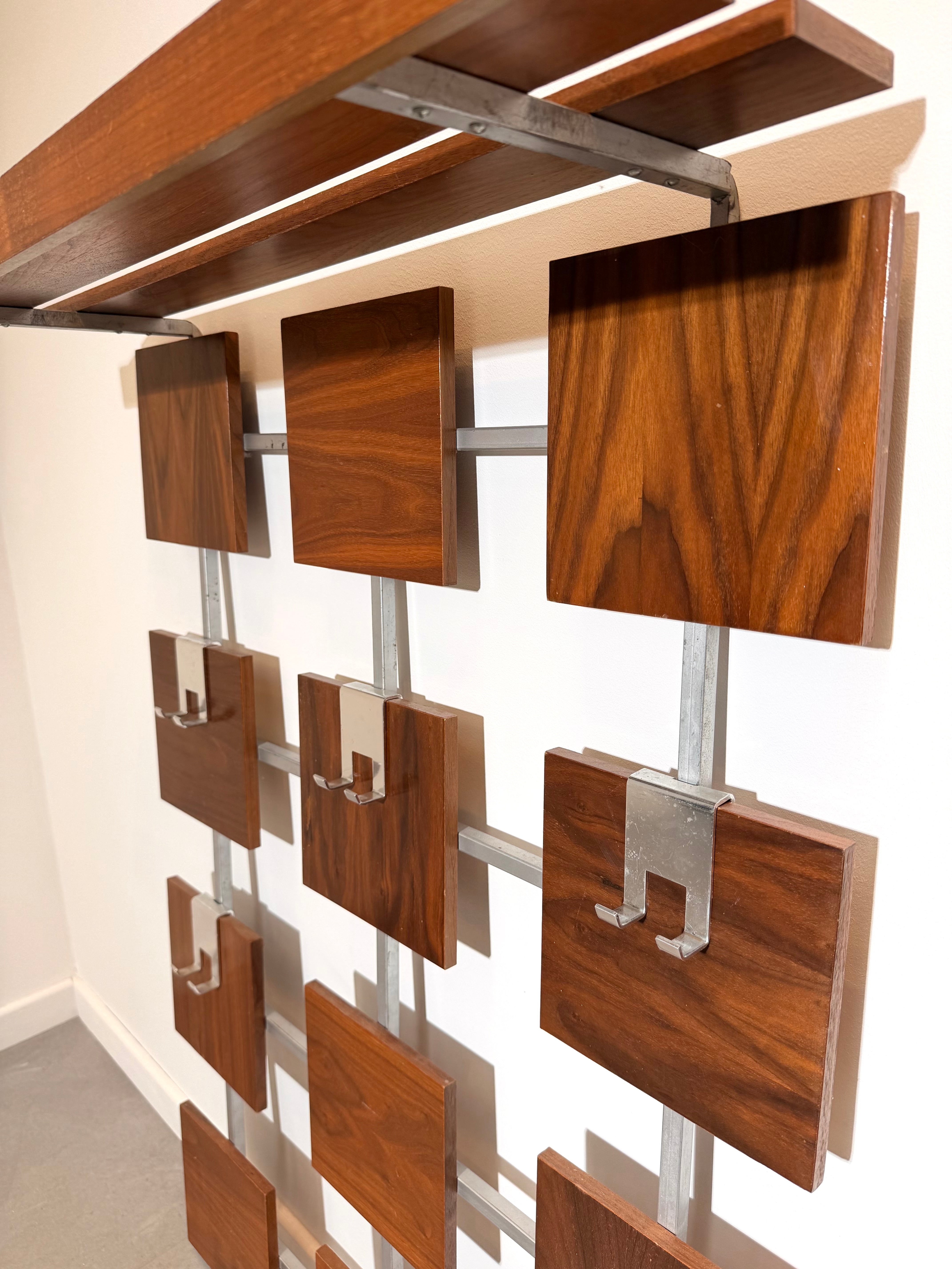 Vintage Mid-Century Wall Coat Rack