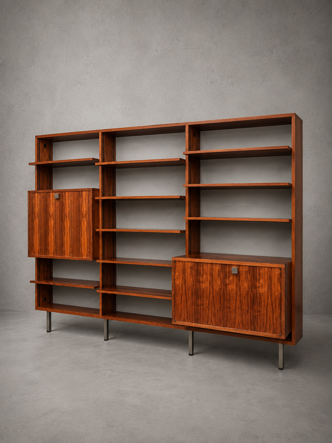 Alfred Hendrickx for Belform Wall Unit – Modular Rosewood Shelving System